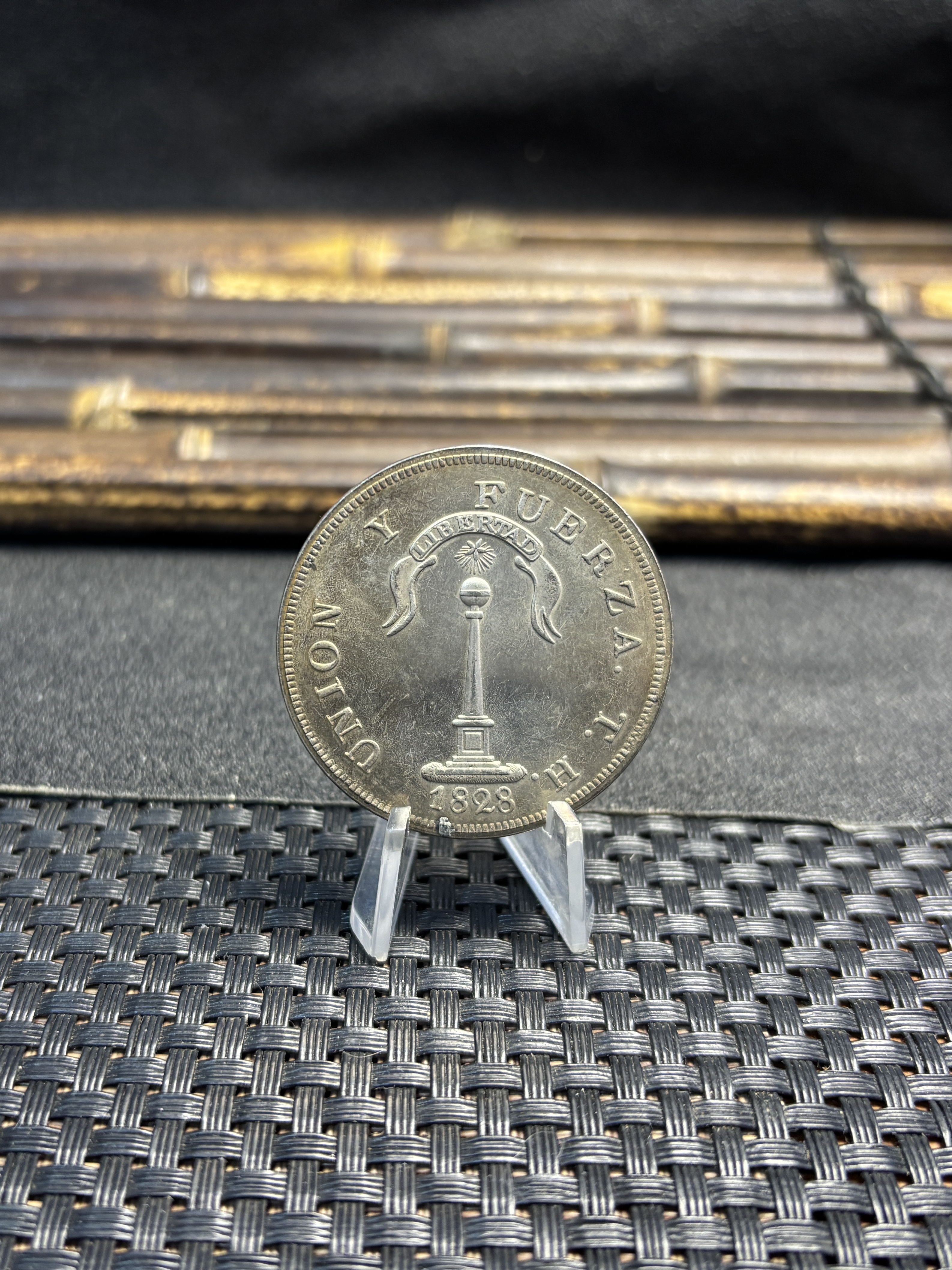 Chile 1828 UN 1 Peso Coquimbo Independiente Silver Plated Replica Coin Commemorative Medal,Historical Collectible Art Craft For Enthusiasts