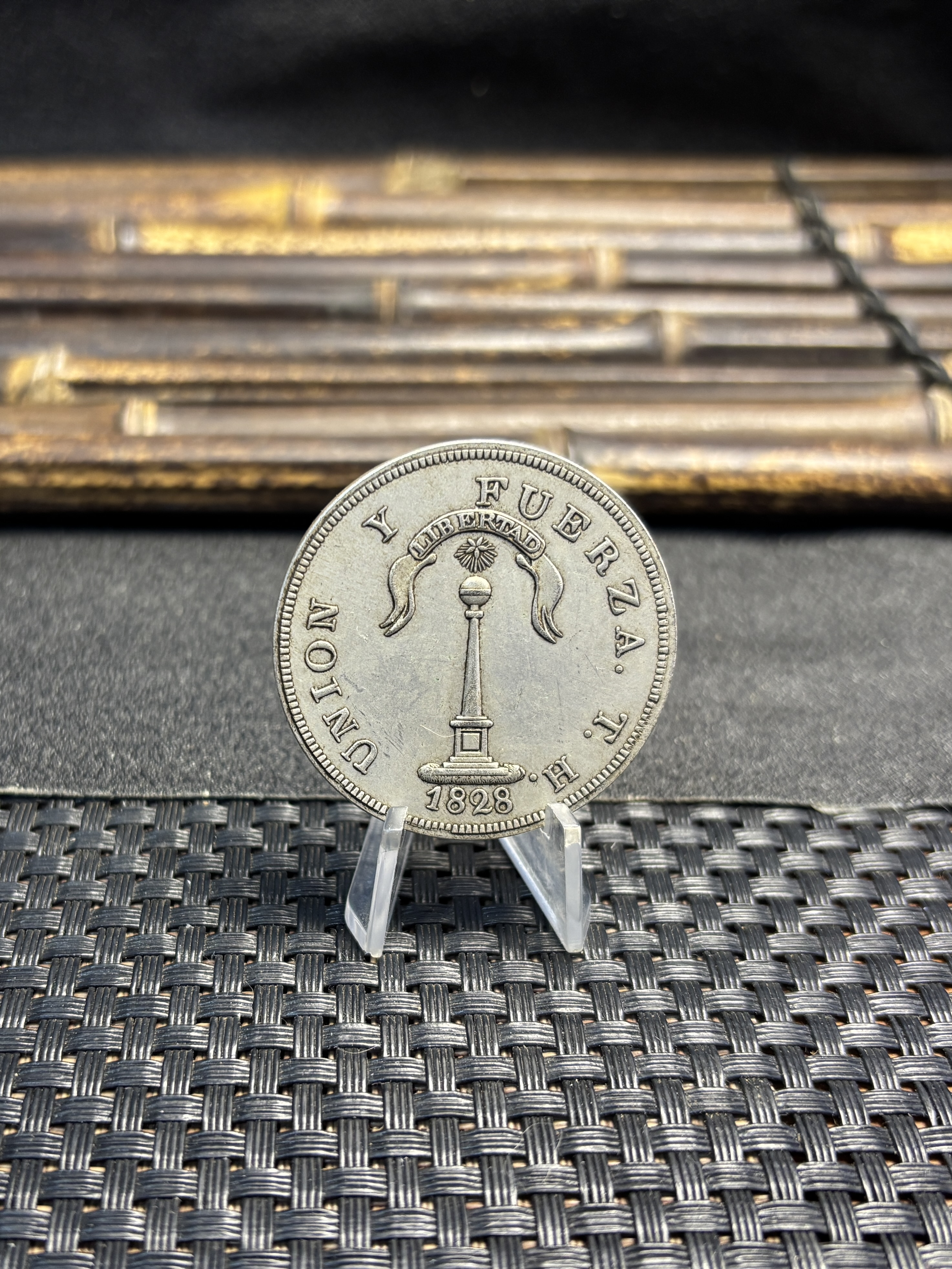 Chile 1828 UN 1 Peso Coquimbo Independiente Silver Plated Replica Coin Commemorative Medal,Historical Collectible Art Craft For Enthusiasts