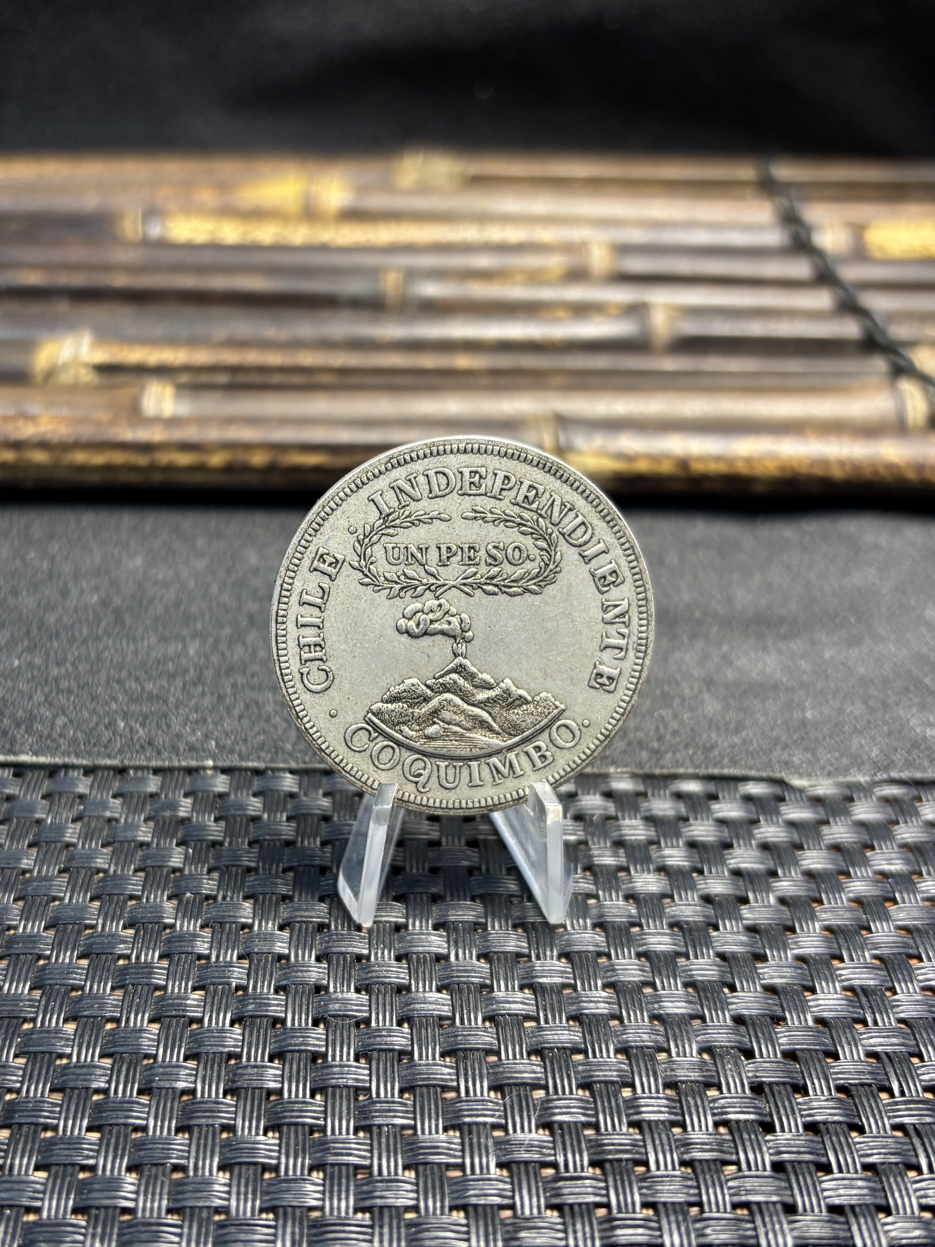Chile 1828 UN 1 Peso Coquimbo Independiente Silver Plated Replica Coin Commemorative Medal,Historical Collectible Art Craft For Enthusiasts