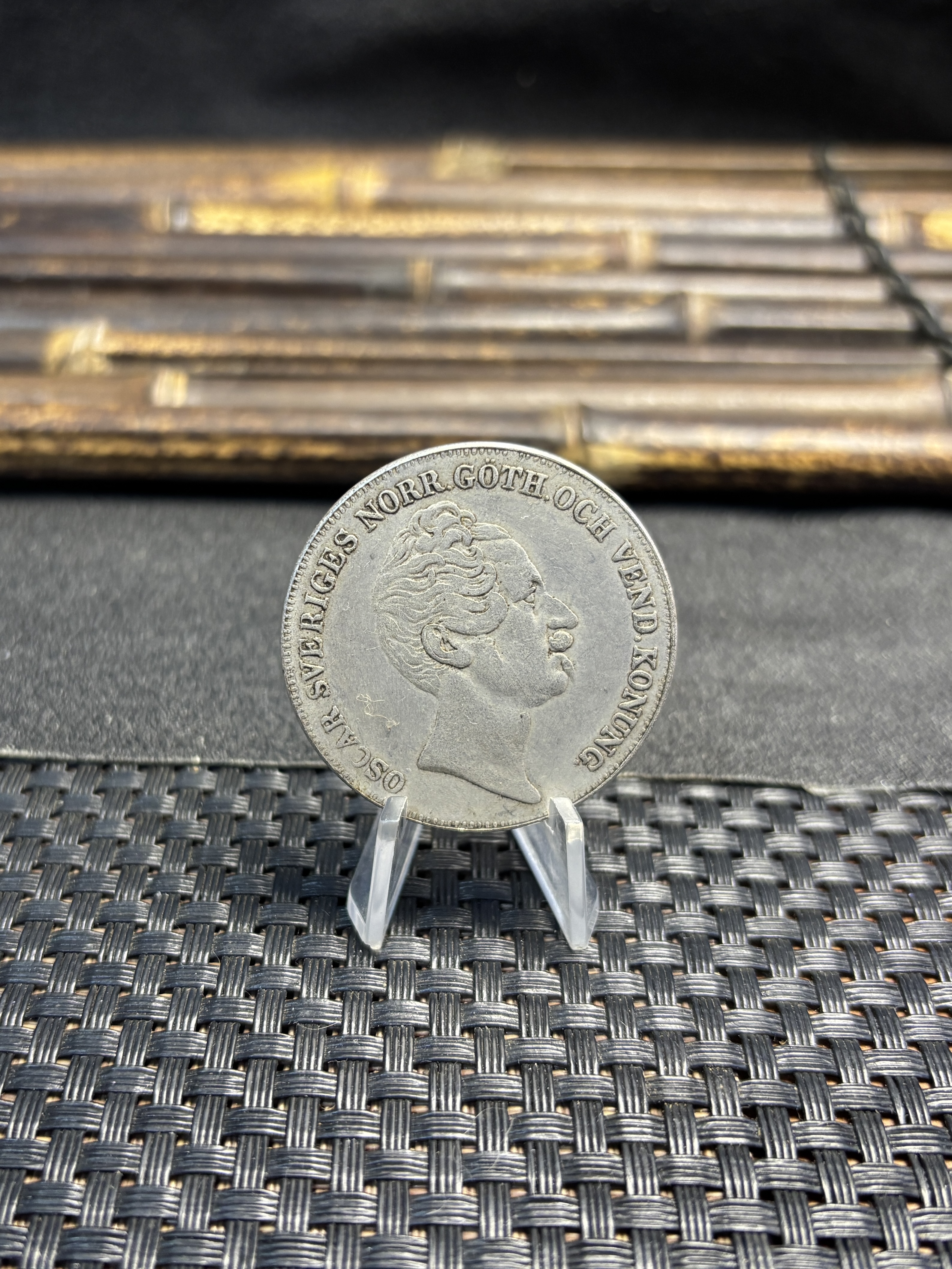Sweden 1846 1 Riksdaler Specie Oscar I Small Head Silver Plated Replica Coin Commemorative Medal,Historical Collectible Art Craft For Enthusiasts