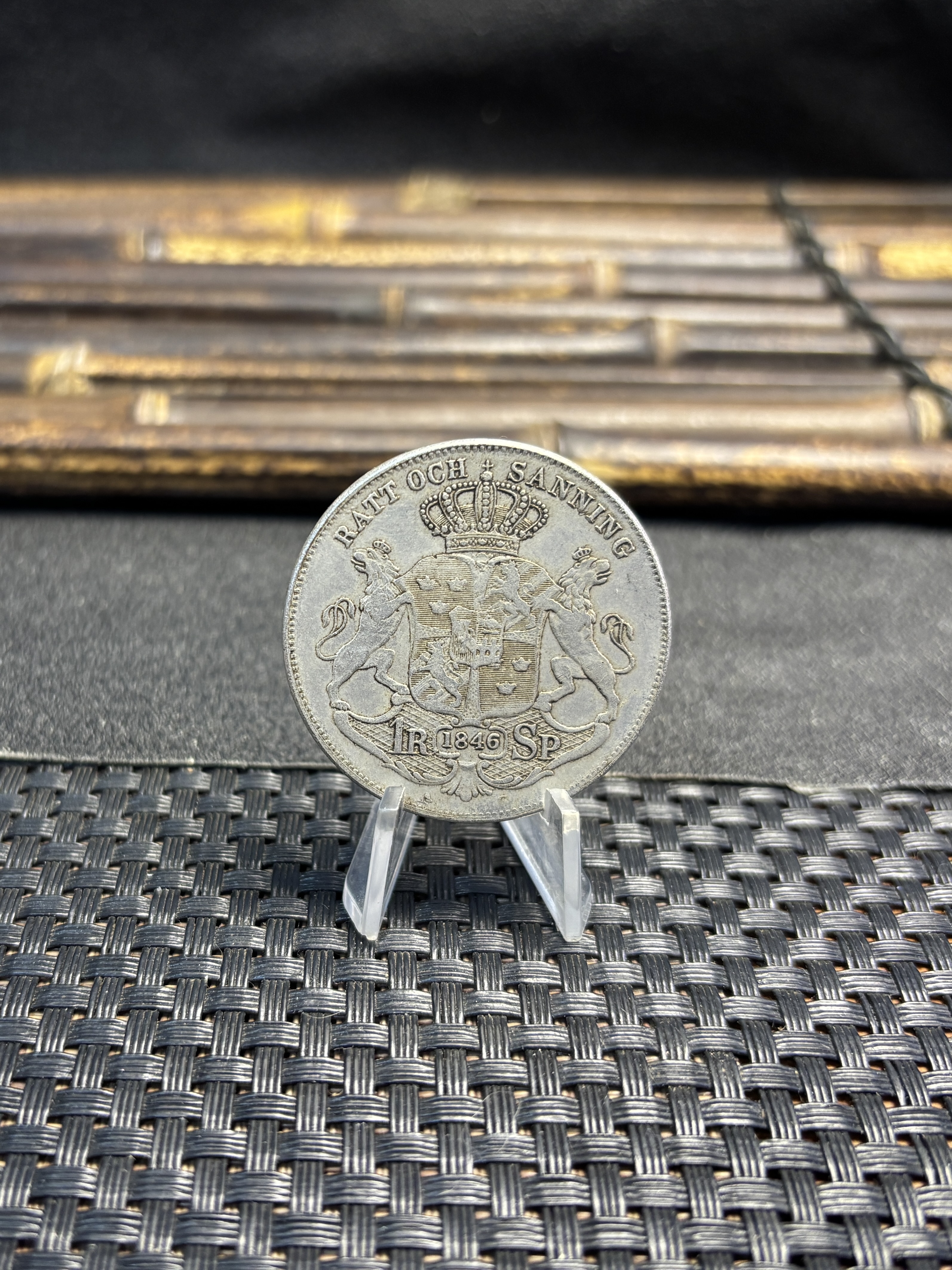 Sweden 1846 1 Riksdaler Specie Oscar I Small Head Silver Plated Replica Coin Commemorative Medal,Historical Collectible Art Craft For Enthusiasts