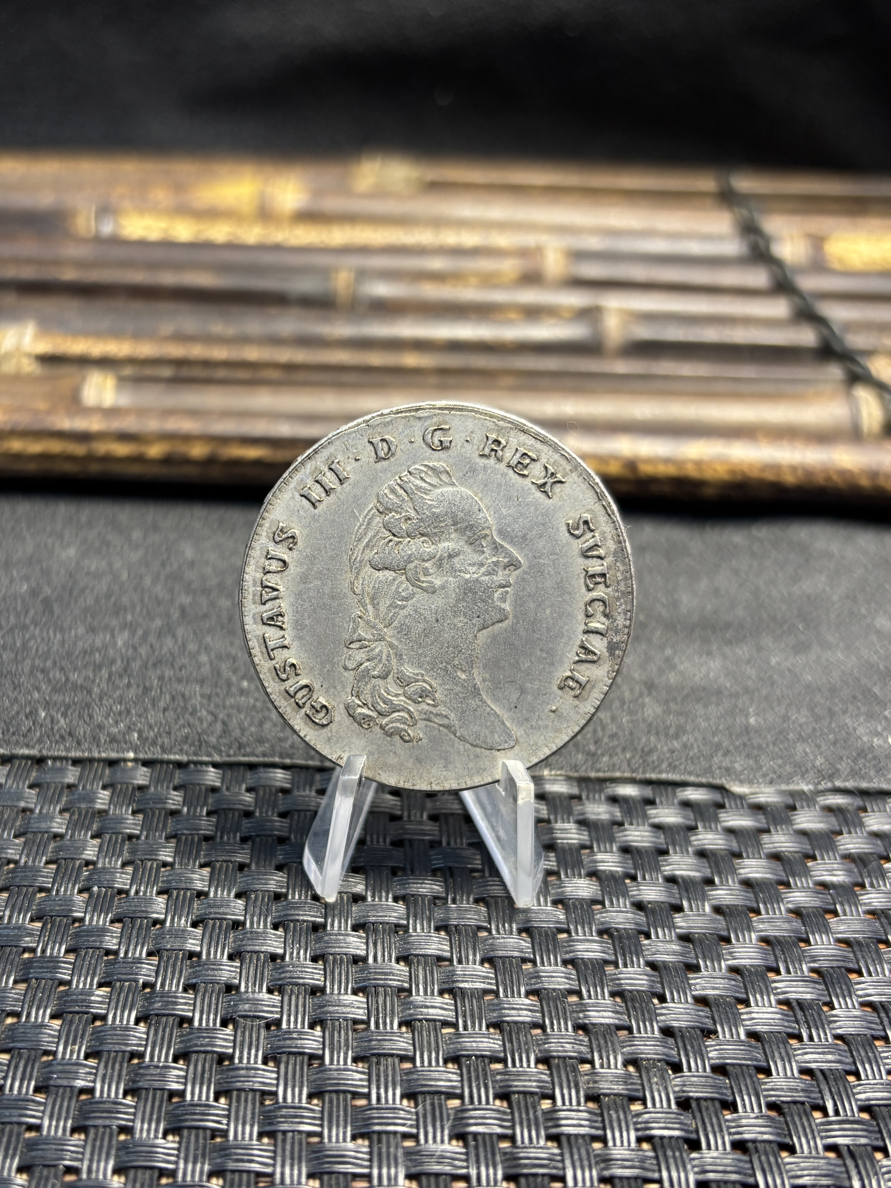 Sweden 1776 1781 1 Riksdaler Gustav III Silver Plated Replica Coin Commemorative Medal,Historical Collectible Art Craft For Enthusiasts