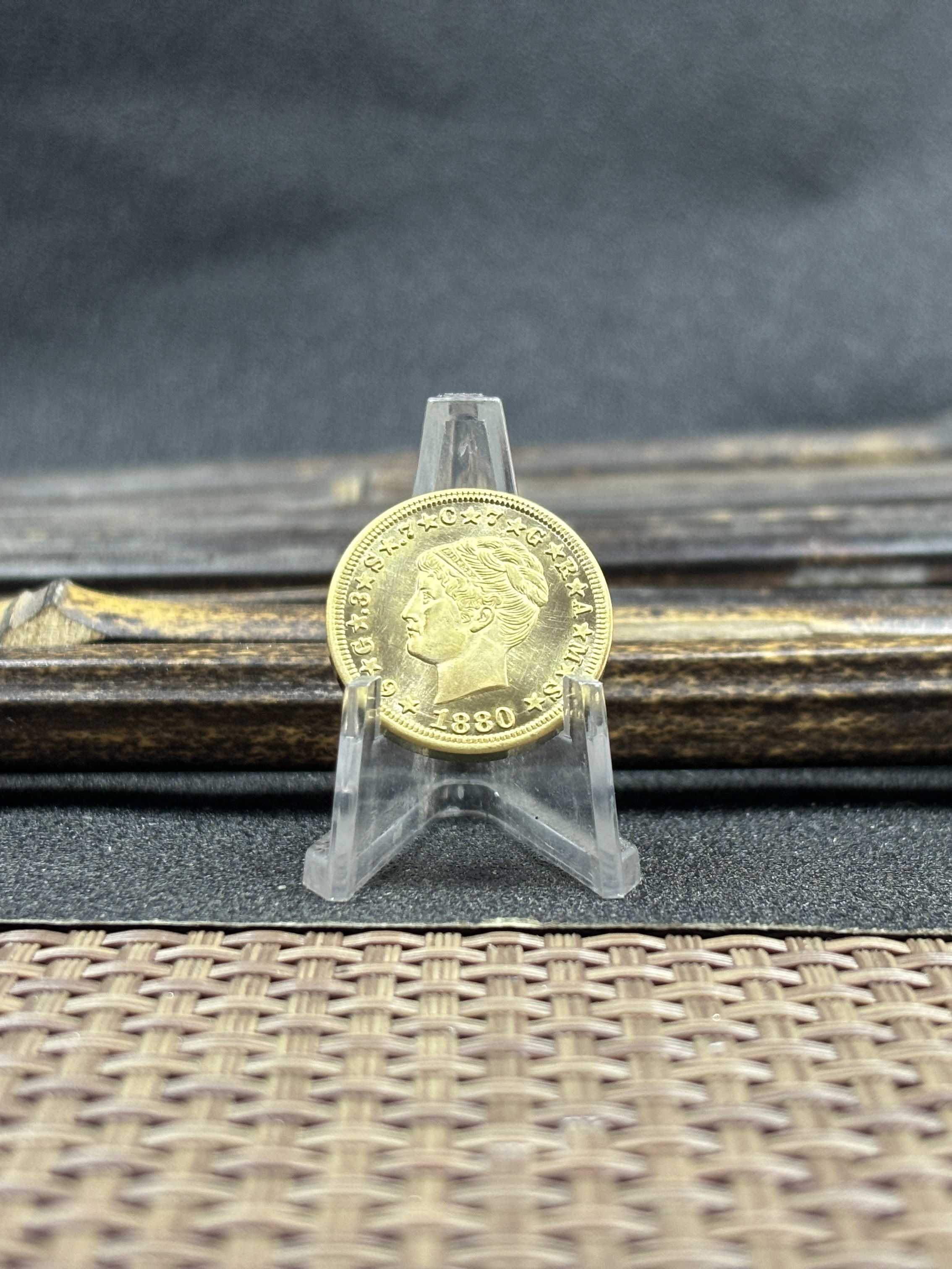 United States of America 1879 1880 1881 4 Dollars Head of Liberty One Stella 400 Cents US Brass Metal Replica Coin Commemorative Medal,Historical Collectible Art Craft For Enthusiasts