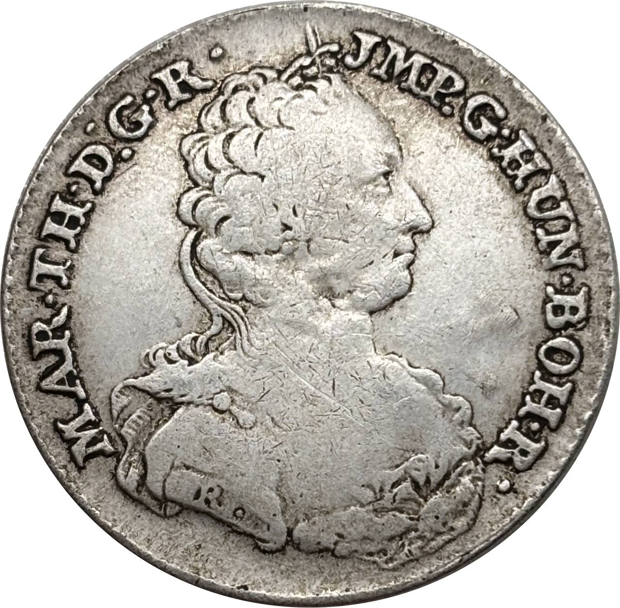 Austria 1754 1/2 Ducaton Maria Theresia Netherlands Silver Plated Metal Replica Coin Commemorative Medal,Historical Collectible Art Craft For Enthusiasts