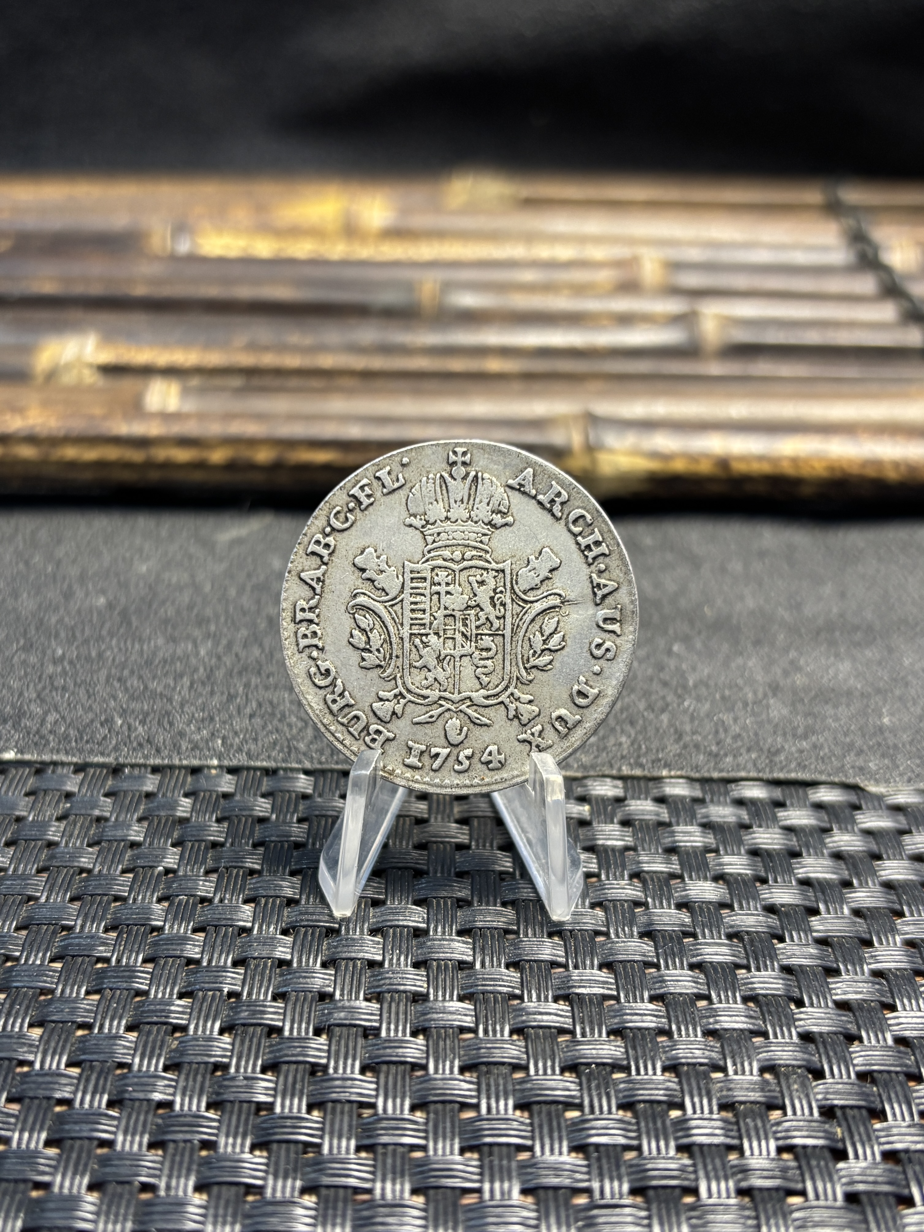 Austria 1754 1/2 Ducaton Maria Theresia Netherlands Silver Plated Metal Replica Coin Commemorative Medal,Historical Collectible Art Craft For Enthusiasts