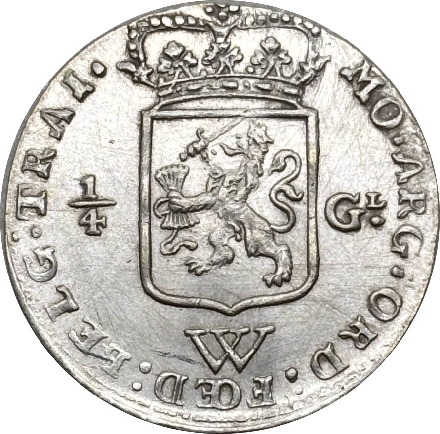 Netherlands West Indies 1794 1 /4 Gulden Kwartgulden Silver Plated Replica Coin Commemorative Medal,Historical Collectible Art Craft For Enthusiasts