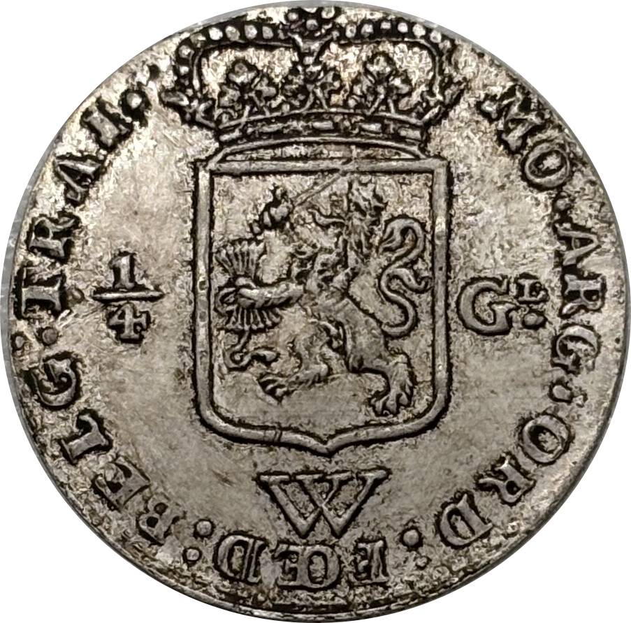Netherlands West Indies 1794 1 /4 Gulden Kwartgulden Silver Plated Replica Coin Commemorative Medal,Historical Collectible Art Craft For Enthusiasts