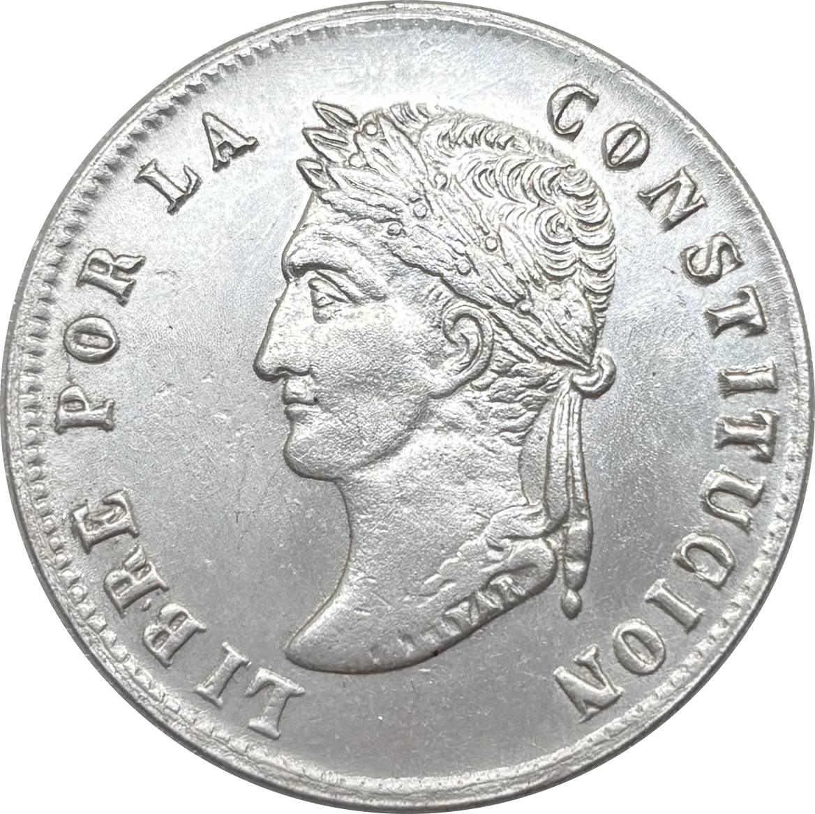 Bolivia PTS 8 Soles Potosi 1855 MJ Silver Plated Metal Replica Coin Commemorative Medal,Historical Collectible Art Craft For Enthusiasts