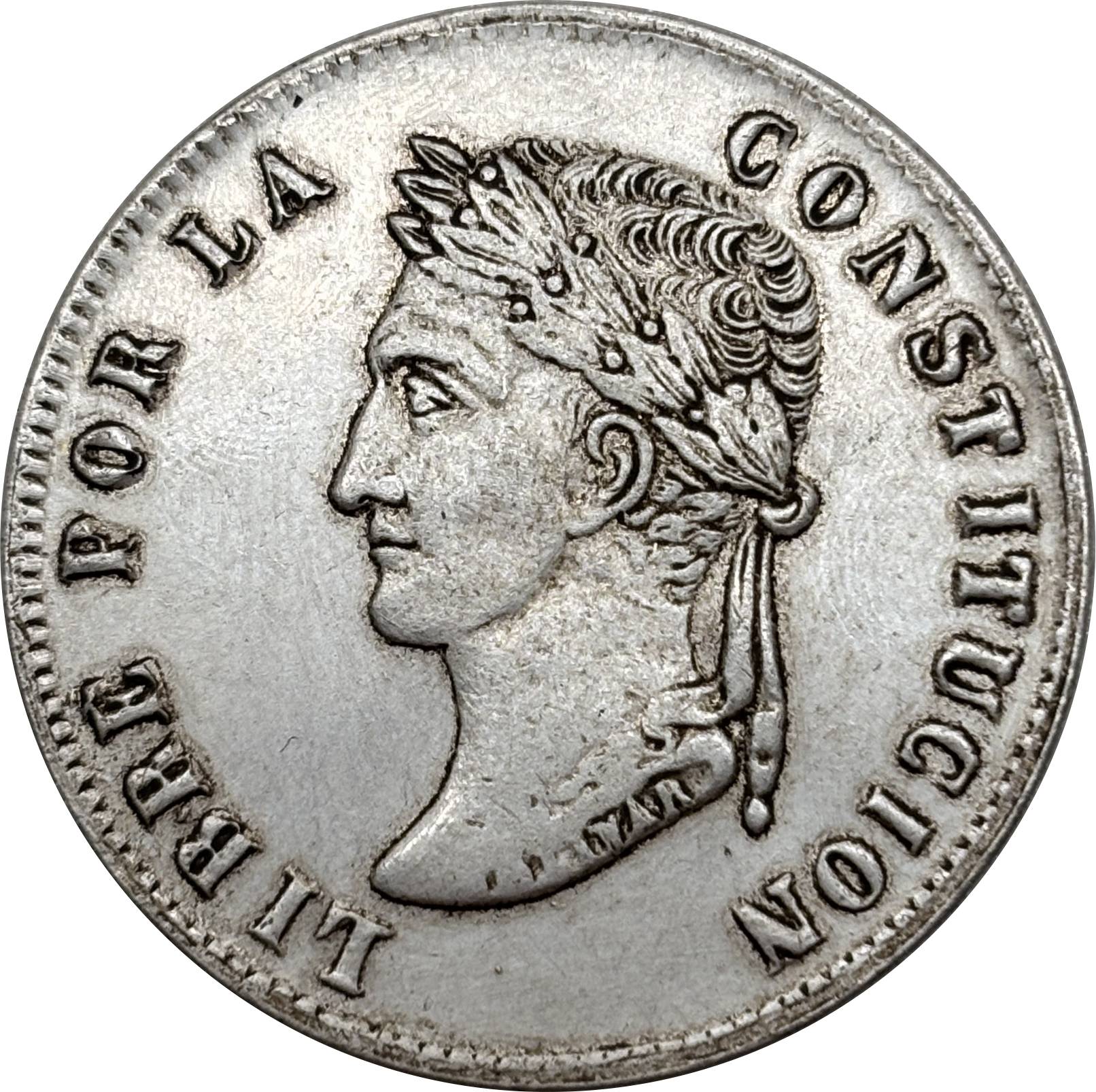 Bolivia PTS 8 Soles Potosi 1855 MJ Silver Plated Metal Replica Coin Commemorative Medal,Historical Collectible Art Craft For Enthusiasts