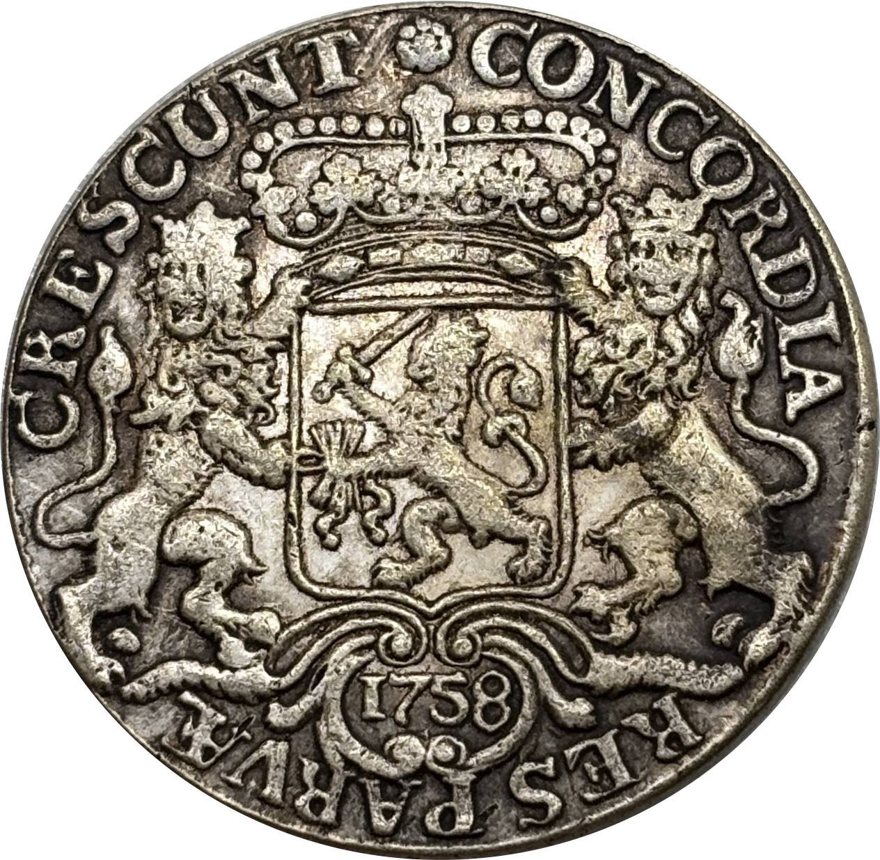 Netherlands 1 Ducaton Silver Rider Armored Knight One Horese Holding Sword Above Head 1758 Plated Silver Replica Coin Commemorative Medal,Historical Collectible Art Craft For Enthusiasts