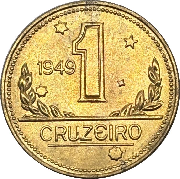 Brazil Republic 1 Cruzeiro 1949 Brass Metal Coins Replica Coin Commemorative Medal,Historical Collectible Art Craft For Enthusiasts