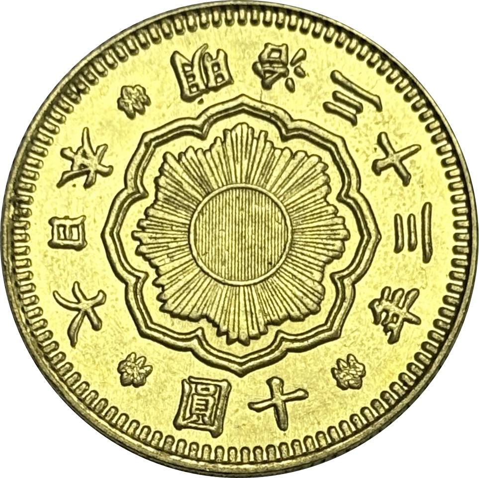 Great Japan 10 Yen Year Meiji 1897 1898 1899 1900 1901 1902 1903 1907 1908 1909 Gold Brass Metal Replica Coin Commemorative Medal,Historical Collectible Art Craft For Enthusiasts