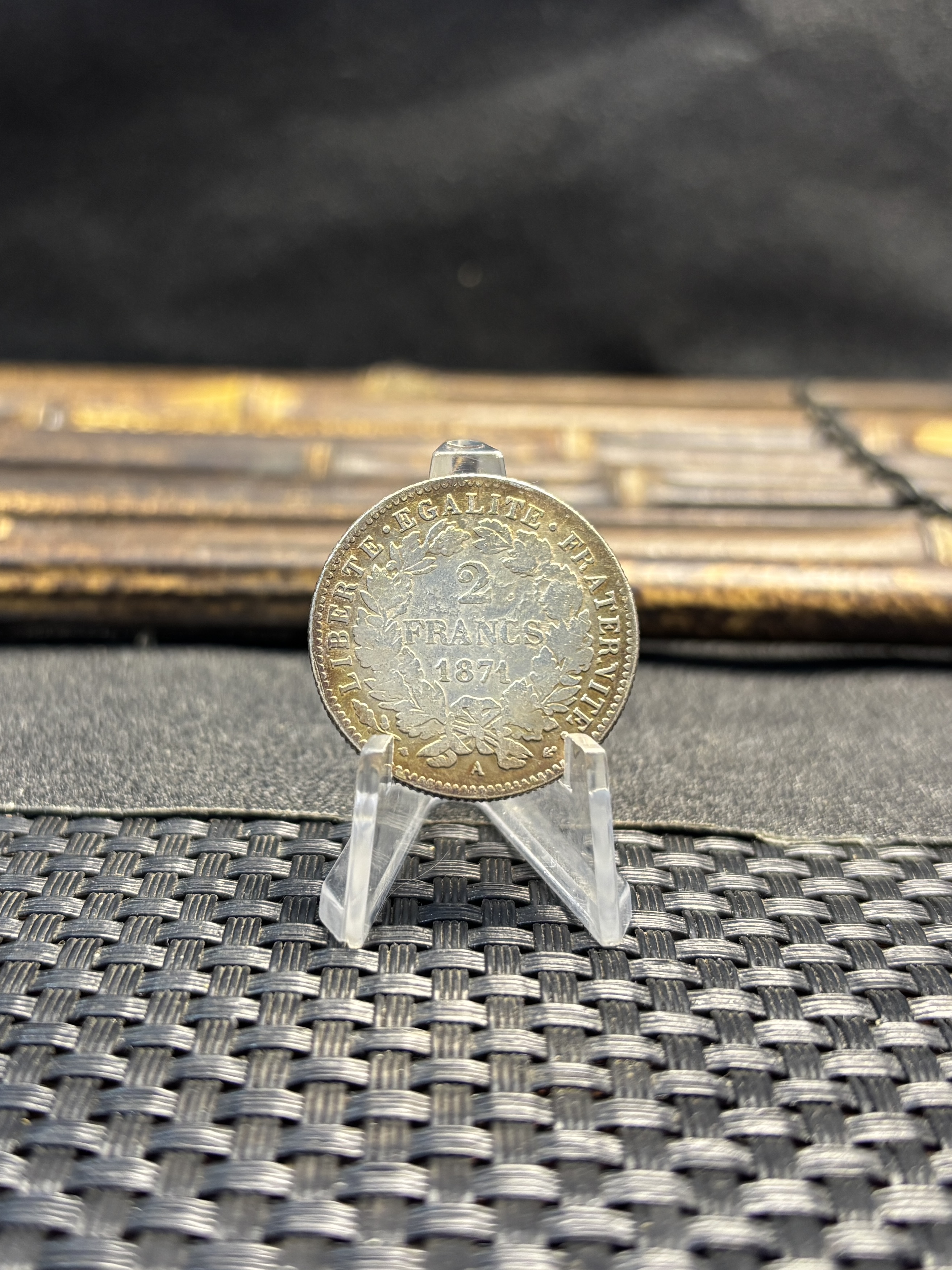 France 1871 A 2 Francs Cupronickel Silver Plated Replica Coin Commemorative Medal,Historical Collectible Art Craft For Enthusiasts
