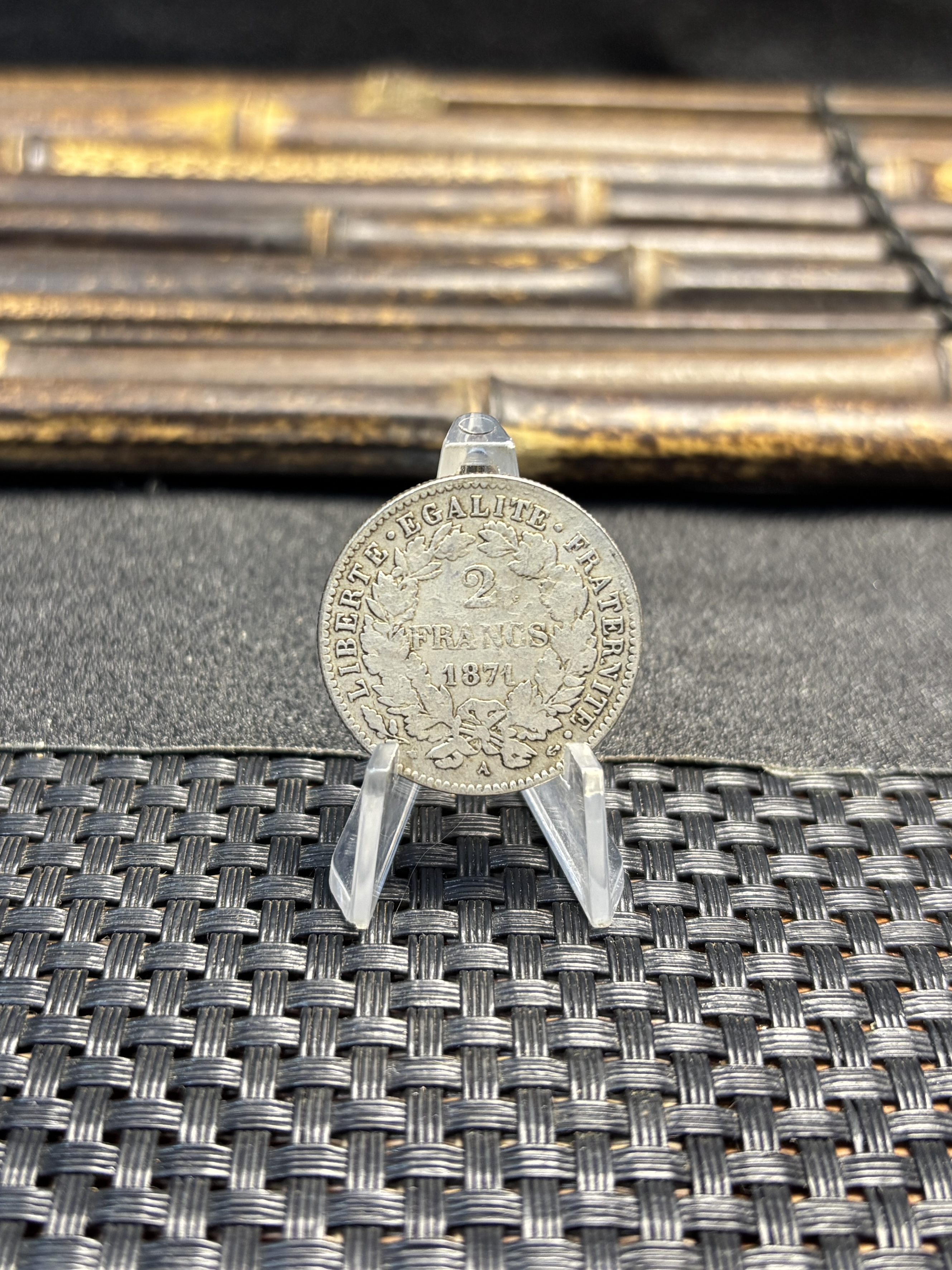 France 1871 A 2 Francs Cupronickel Silver Plated Replica Coin Commemorative Medal,Historical Collectible Art Craft For Enthusiasts