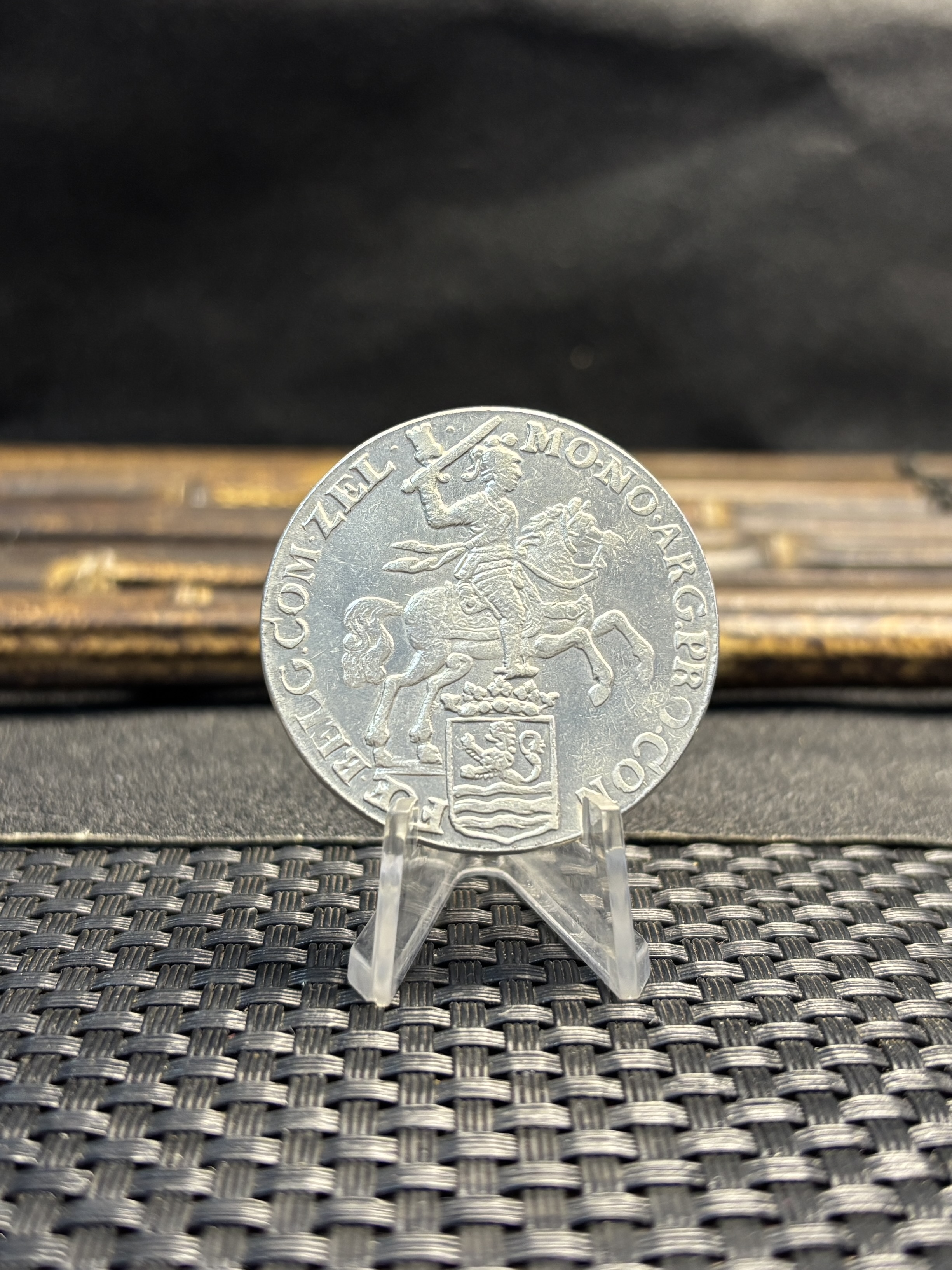 Netherlands 1 Ducaton Silver Rider Armored Knight One Horese Holding Sword Above Head 1758 Plated Silver Replica Coin Commemorative Medal,Historical Collectible Art Craft For Enthusiasts