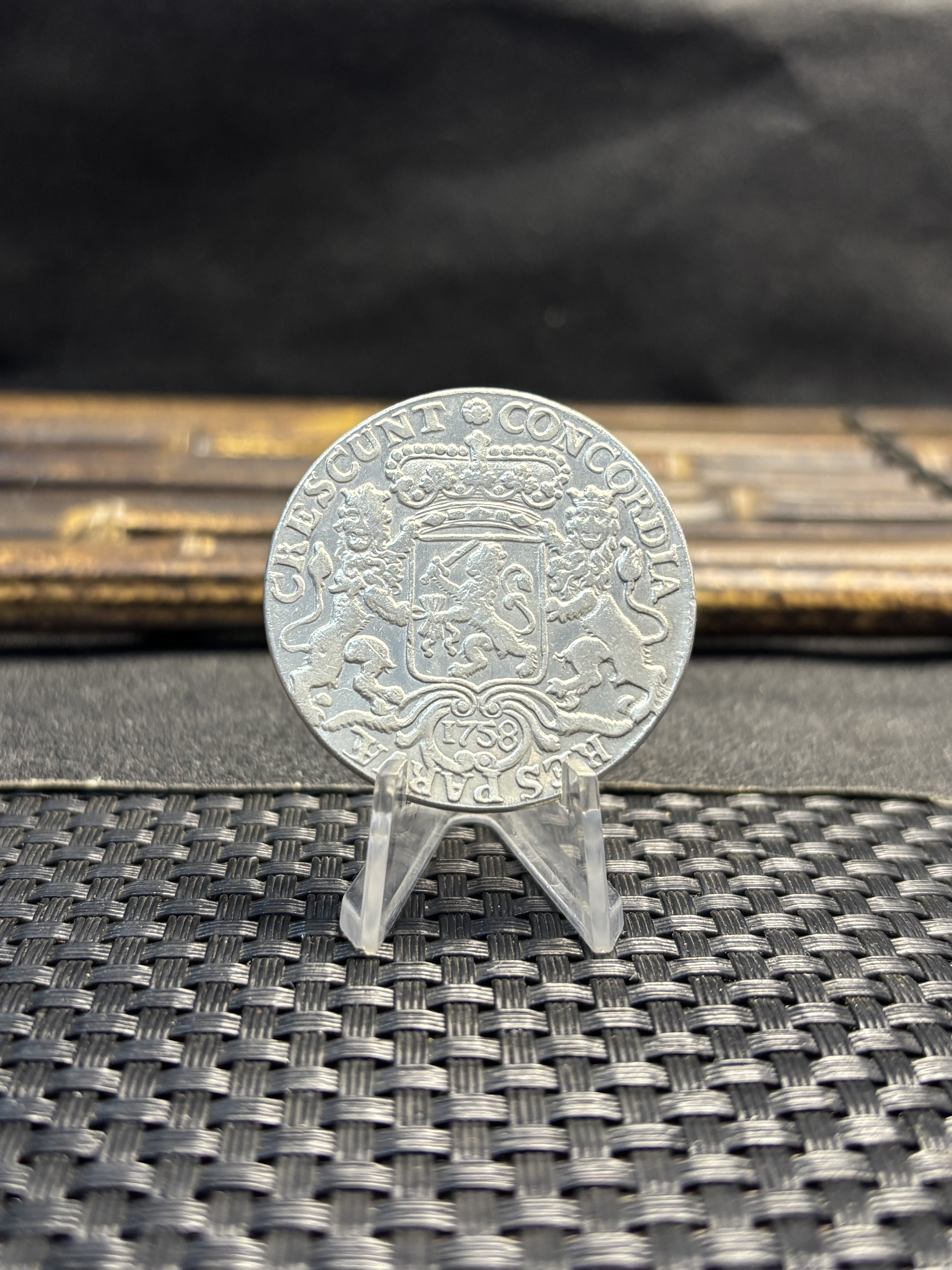 Netherlands 1 Ducaton Silver Rider Armored Knight One Horese Holding Sword Above Head 1758 Plated Silver Replica Coin Commemorative Medal,Historical Collectible Art Craft For Enthusiasts