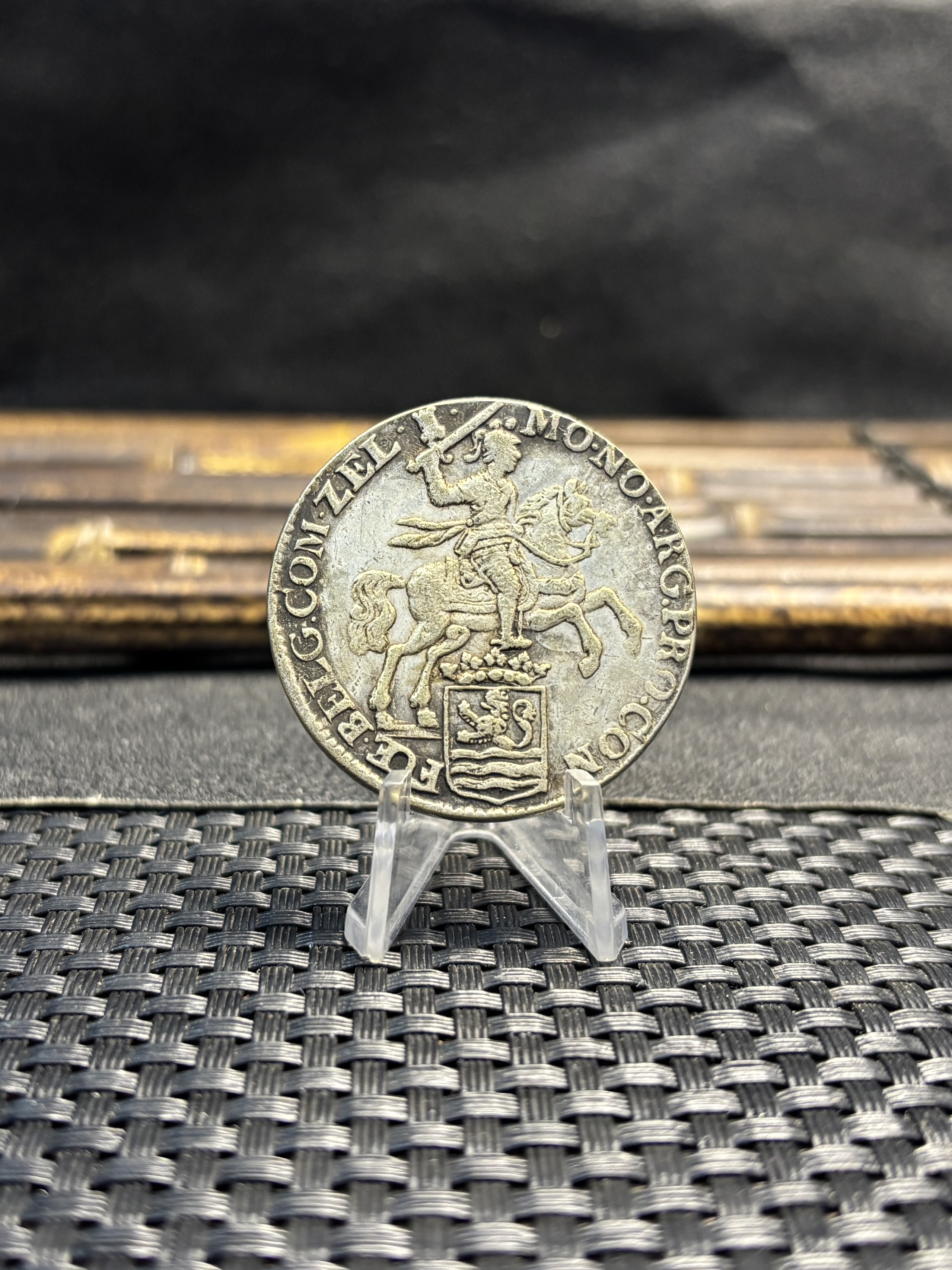 Netherlands 1 Ducaton Silver Rider Armored Knight One Horese Holding Sword Above Head 1758 Plated Silver Replica Coin Commemorative Medal,Historical Collectible Art Craft For Enthusiasts