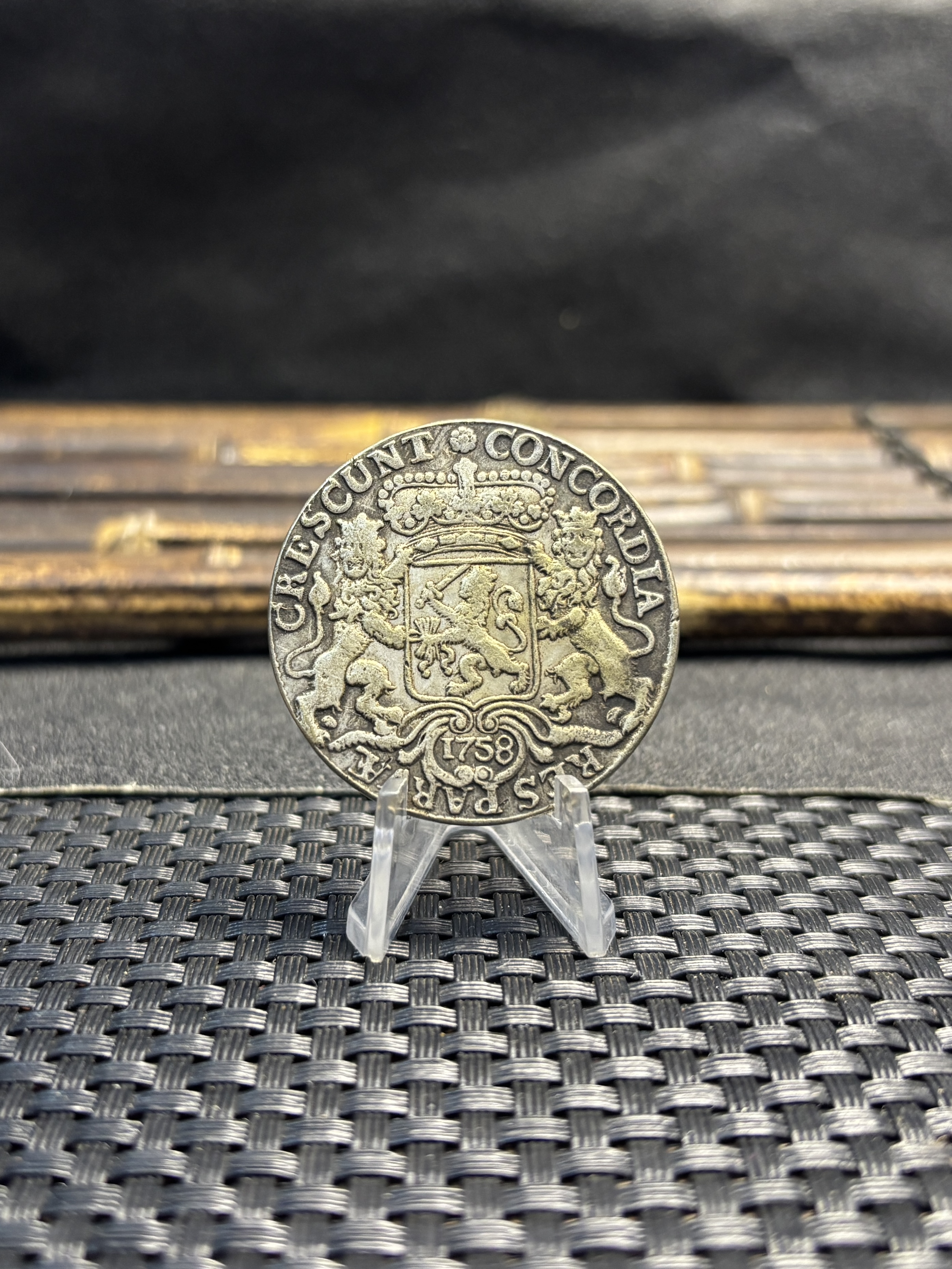 Netherlands 1 Ducaton Silver Rider Armored Knight One Horese Holding Sword Above Head 1758 Plated Silver Replica Coin Commemorative Medal,Historical Collectible Art Craft For Enthusiasts