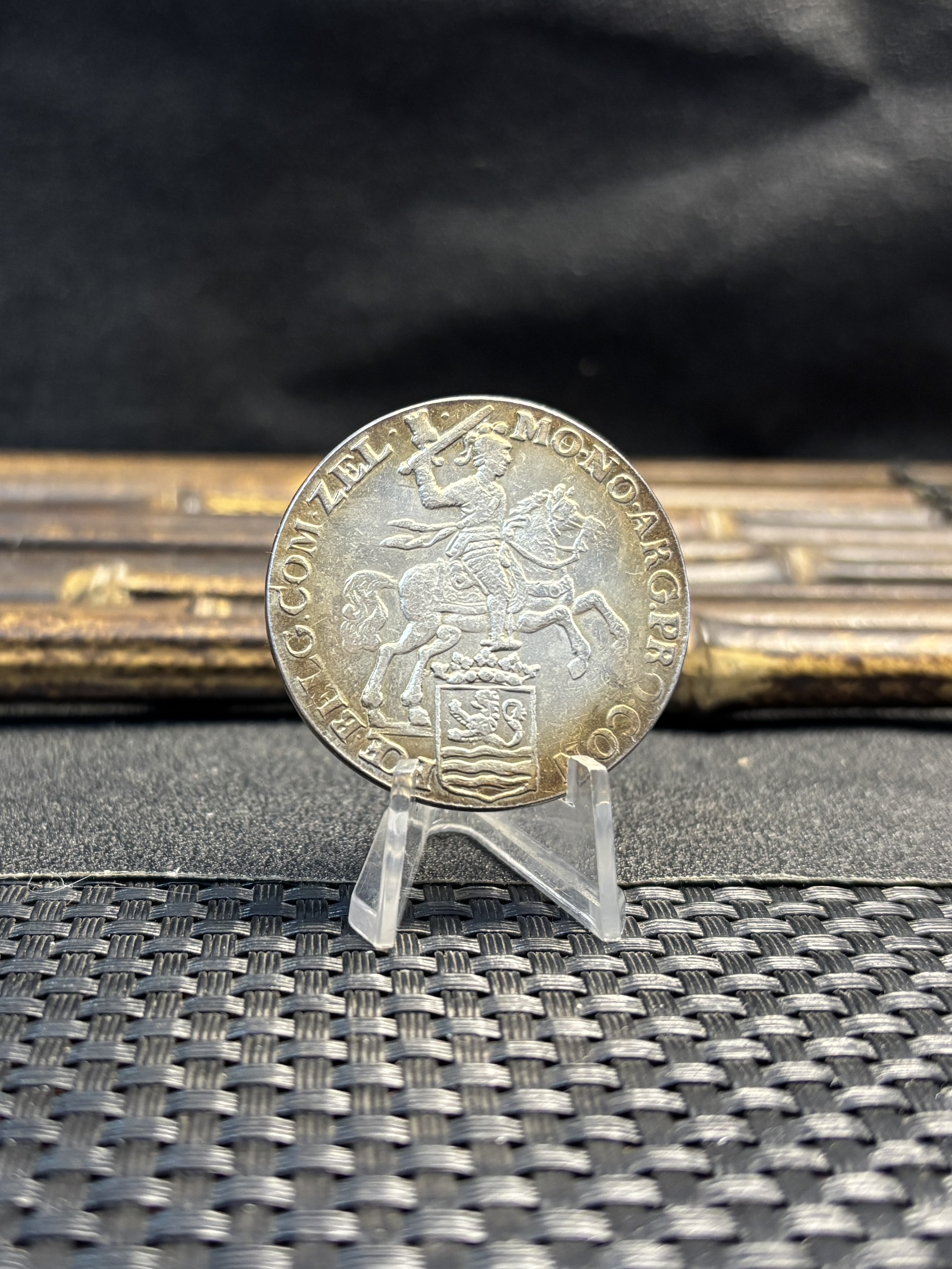 Netherlands 1 Ducaton Silver Rider Armored Knight One Horese Holding Sword Above Head 1758 Plated Silver Replica Coin Commemorative Medal,Historical Collectible Art Craft For Enthusiasts