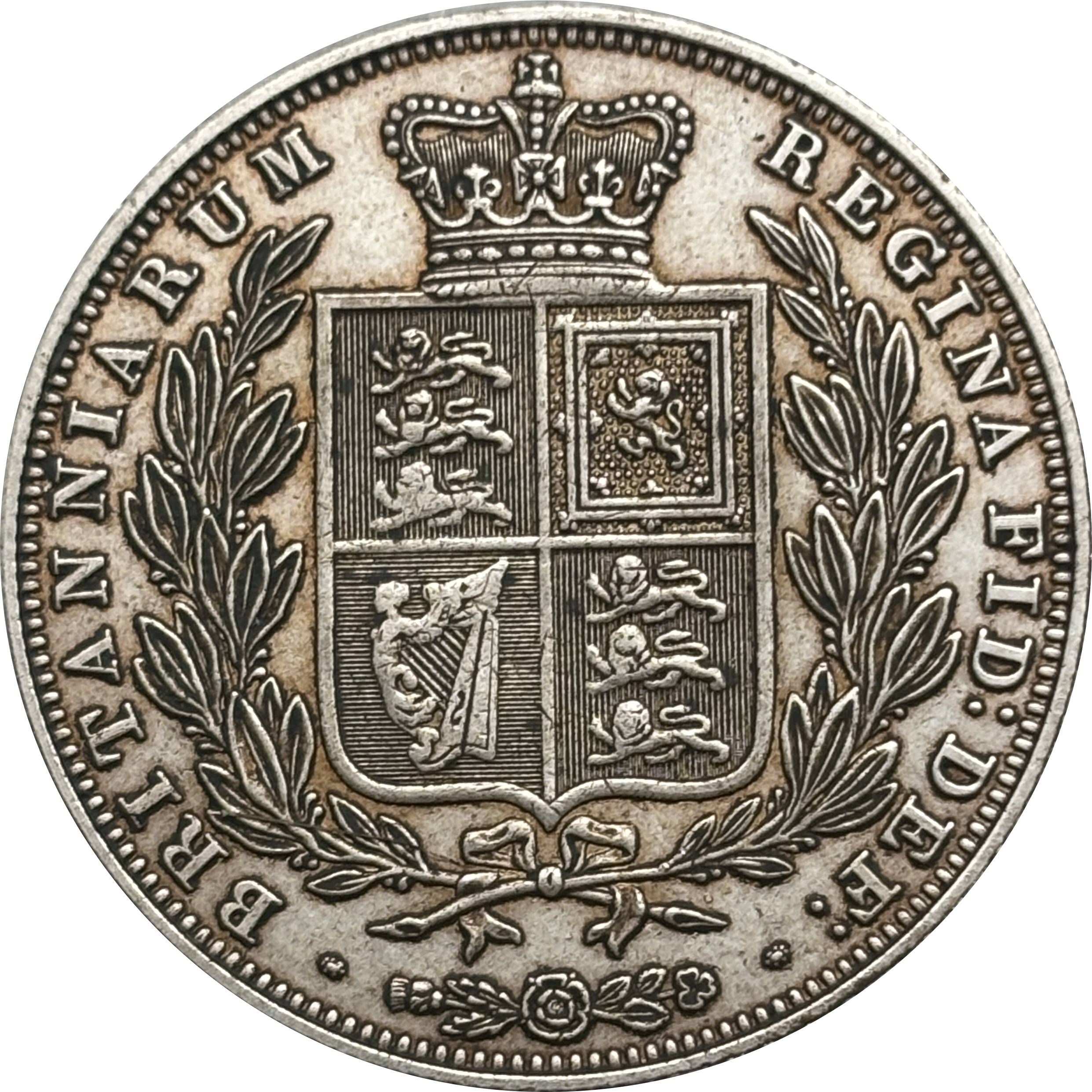 United Kingdom 1839 1840 1842 1844 1846 1848 1849 1850 1851 1853 1862 1864 1874 1876 1878 1880 1882 1884 1886 1887 1/2 Crown Victoria 1st Portrait Silver Plated Replica Coin Commemorative Medal,Historical Collectible Art Craft For Enthusiasts