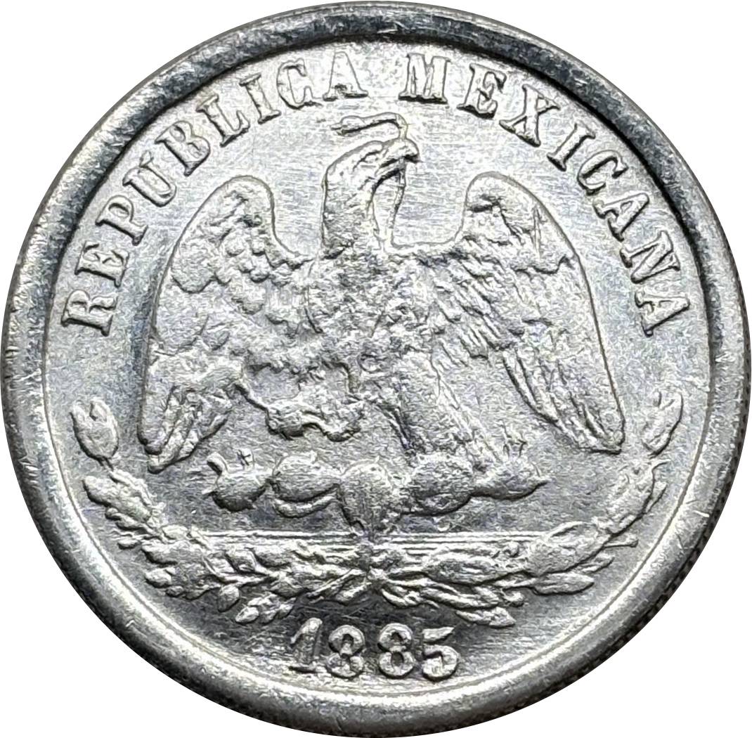 Mexico 1885 PIH 50 Centavos Plated Silver Replica Coin Commemorative Medal,Historical Collectible Art Craft For Enthusiasts