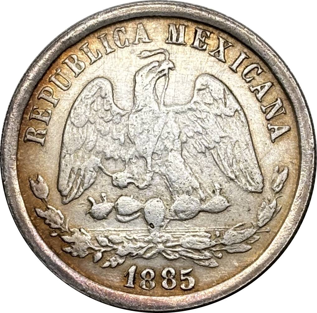 Mexico 1885 PIH 50 Centavos Plated Silver Replica Coin Commemorative Medal,Historical Collectible Art Craft For Enthusiasts