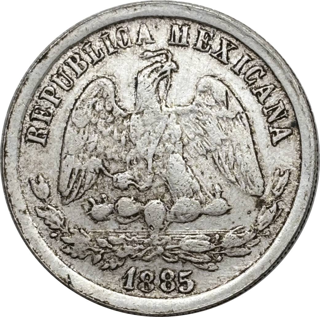 Mexico 1885 PIH 50 Centavos Plated Silver Replica Coin Commemorative Medal,Historical Collectible Art Craft For Enthusiasts