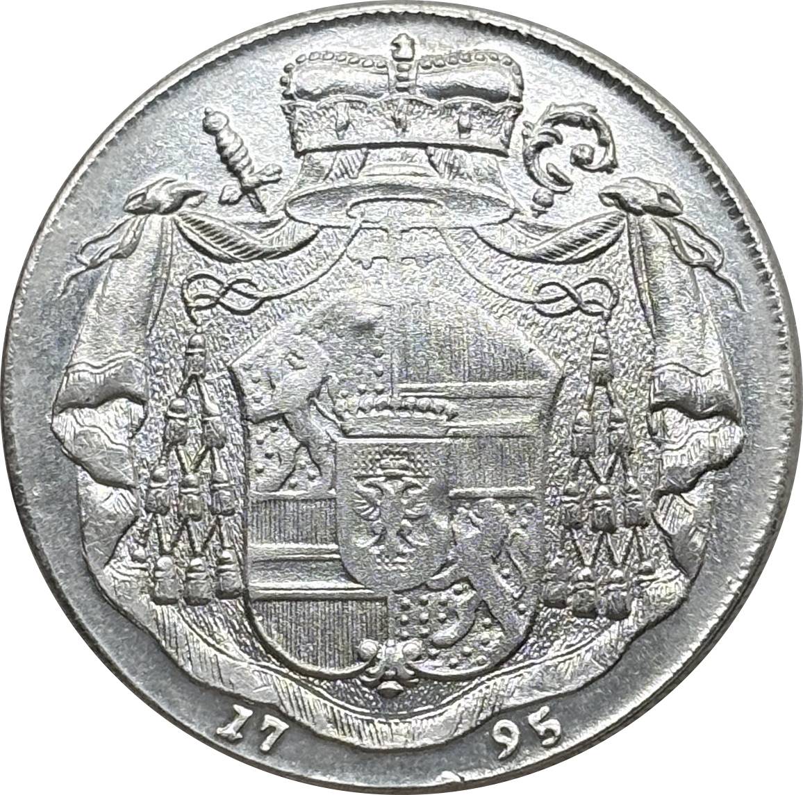 Austrian States 1795 1 Thaler Hieronymus Von Colloredo Silver Plated Metal Replica Coin Commemorative Medal,Historical Collectible Art Craft For Enthusiasts