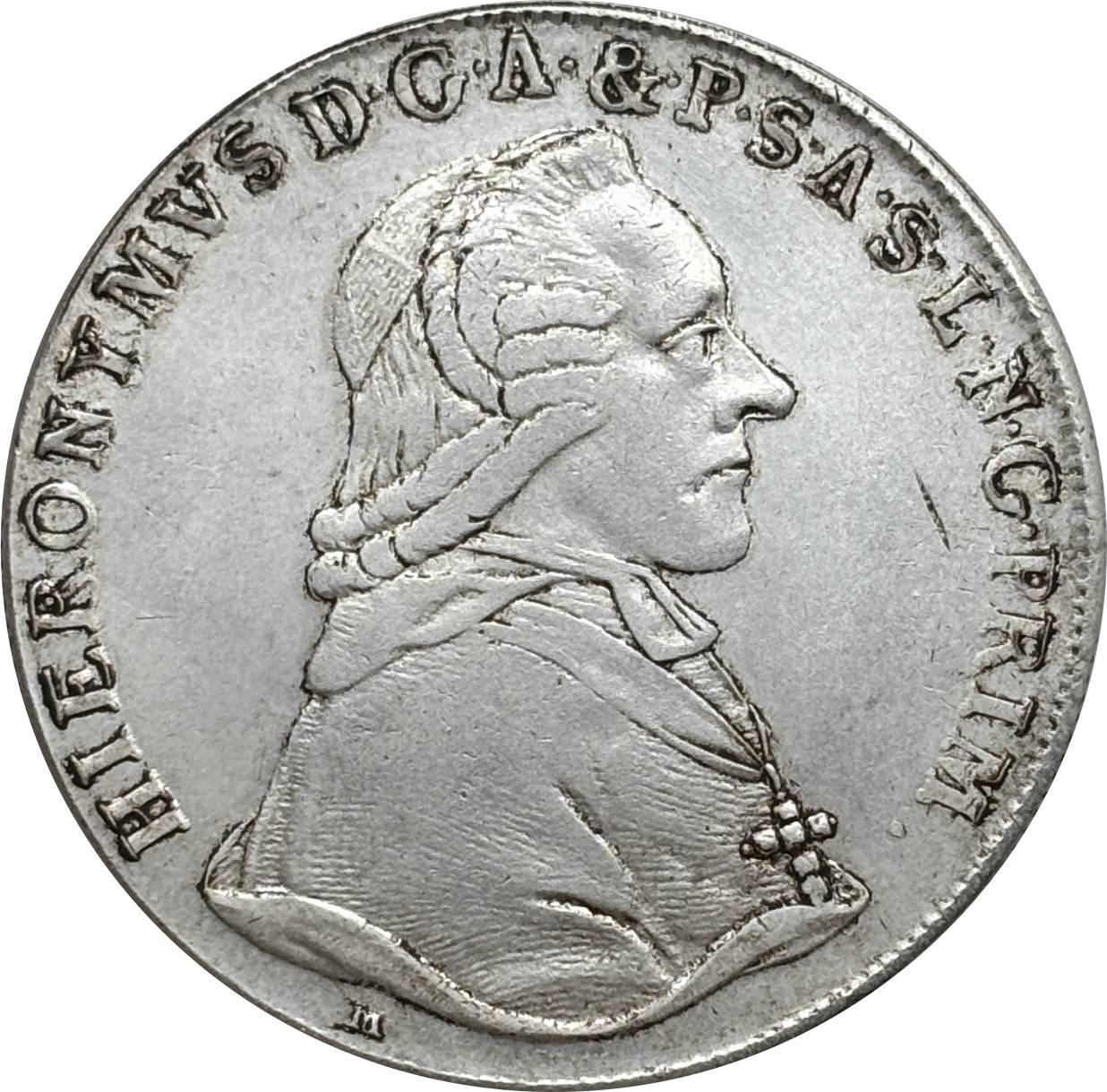 Austrian States 1795 1 Thaler Hieronymus Von Colloredo Silver Plated Metal Replica Coin Commemorative Medal,Historical Collectible Art Craft For Enthusiasts