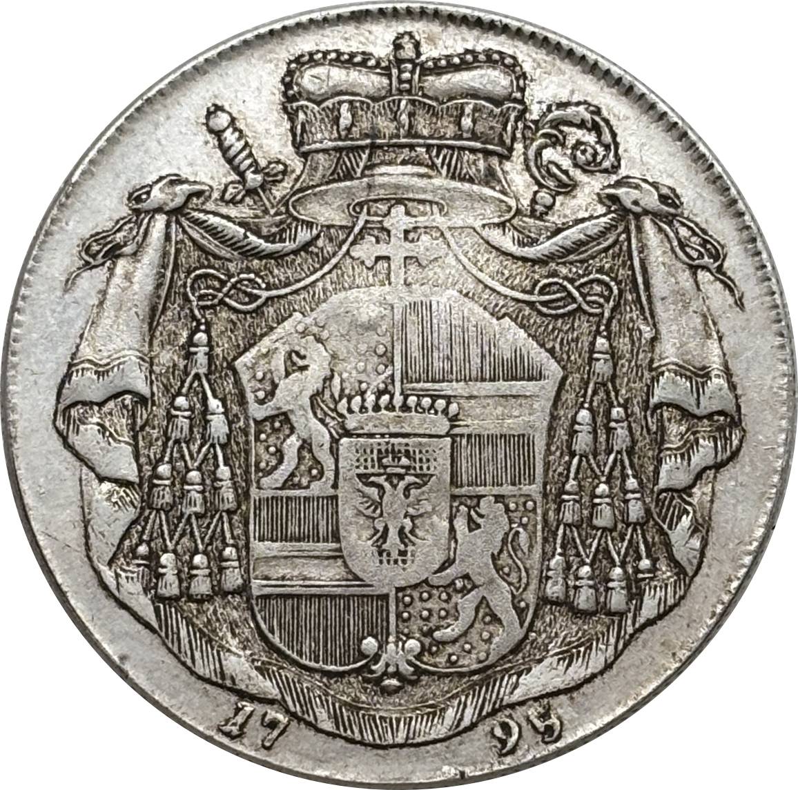 Austrian States 1795 1 Thaler Hieronymus Von Colloredo Silver Plated Metal Replica Coin Commemorative Medal,Historical Collectible Art Craft For Enthusiasts