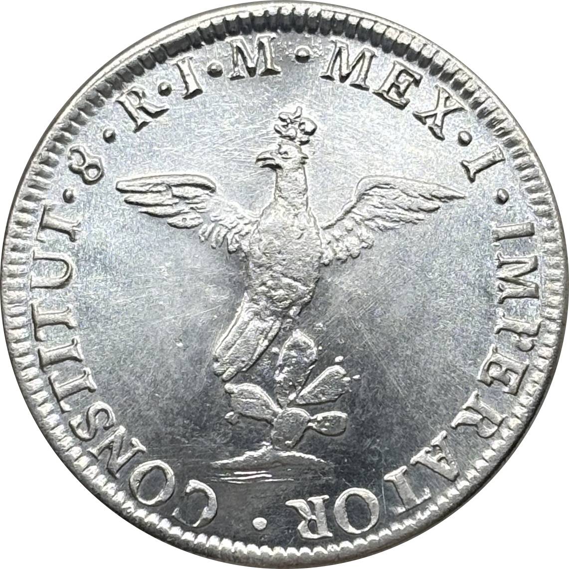 Mexico 1822 8 Reales Agustin I Empire Of Iturbide Silver Plated Replica Coin Commemorative Medal,Historical Collectible Art Craft For Enthusiasts