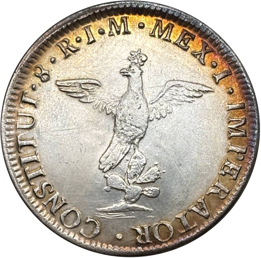 Mexico 1822 8 Reales Agustin I Empire Of Iturbide Silver Plated Replica Coin Commemorative Medal,Historical Collectible Art Craft For Enthusiasts