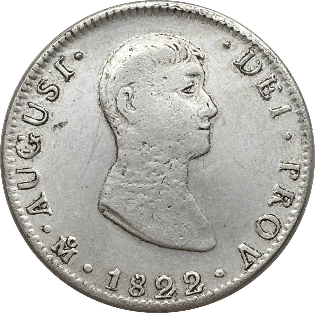 Mexico 1822 8 Reales Agustin I Empire Of Iturbide Silver Plated Replica Coin Commemorative Medal,Historical Collectible Art Craft For Enthusiasts