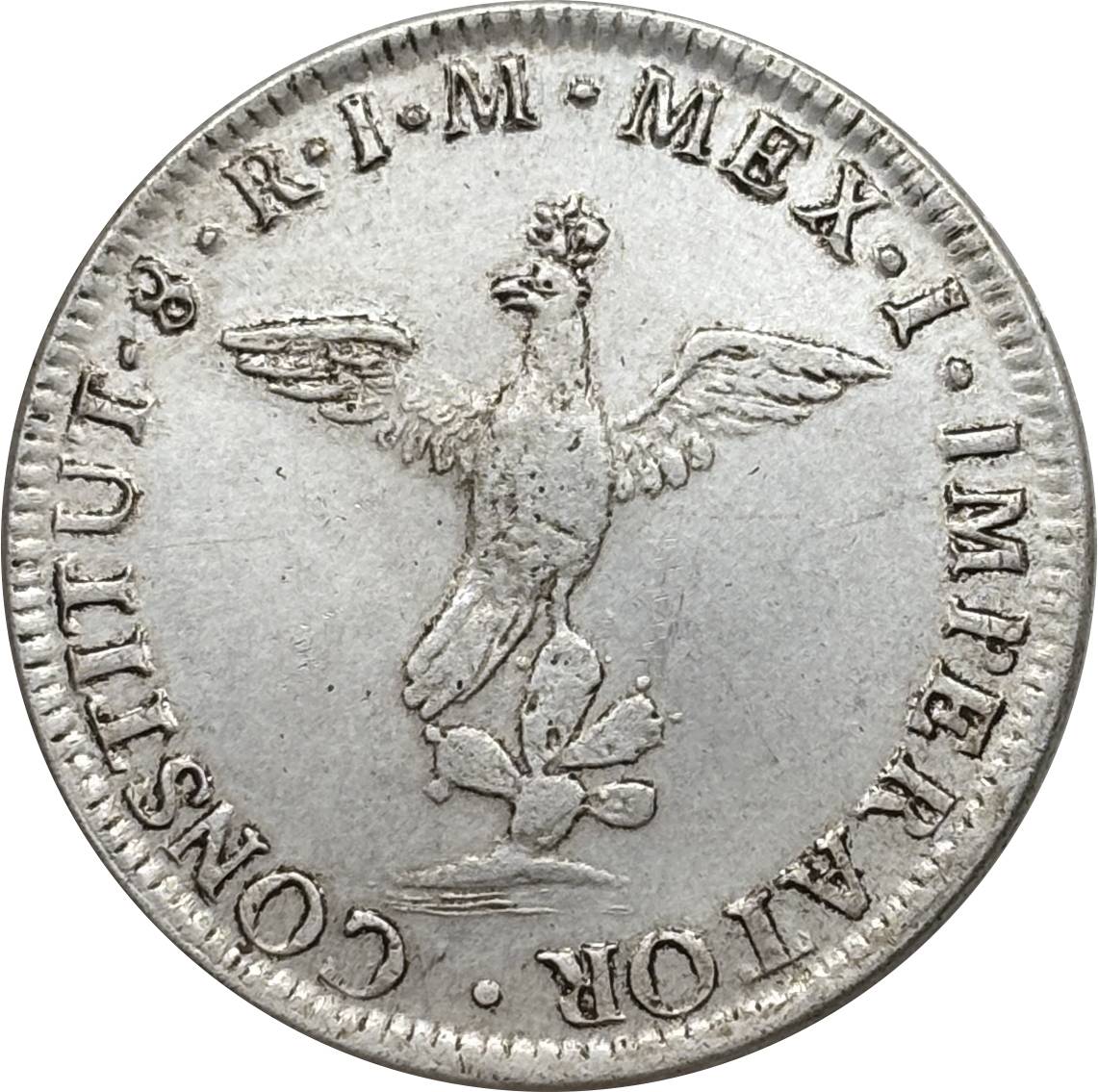 Mexico 1822 8 Reales Agustin I Empire Of Iturbide Silver Plated Replica Coin Commemorative Medal,Historical Collectible Art Craft For Enthusiasts