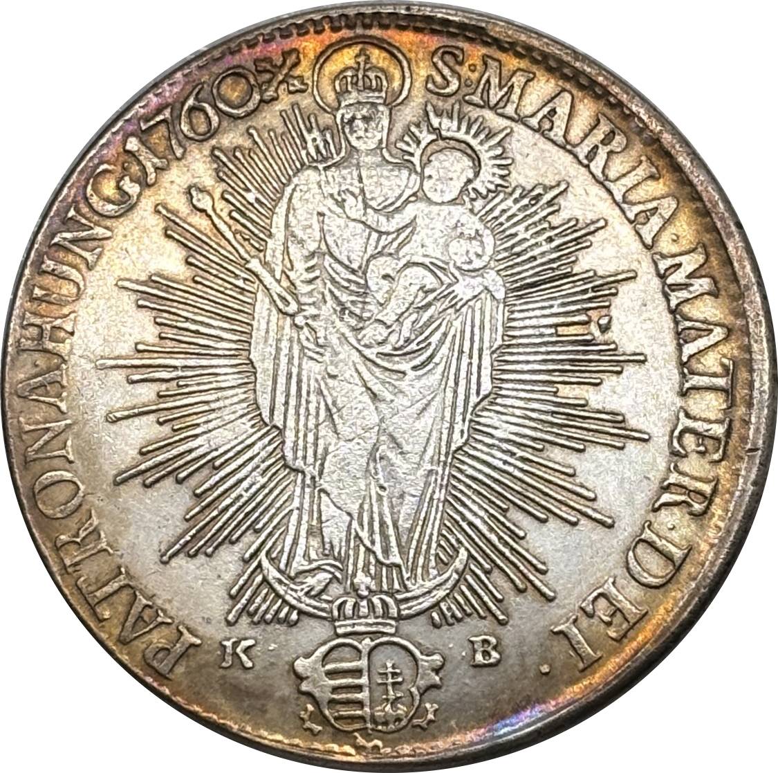Hungary 1760 1763 1 Thaler Maria Theresa Silver Plated Replica Coin Commemorative Medal,Historical Collectible Art Craft For Enthusiasts