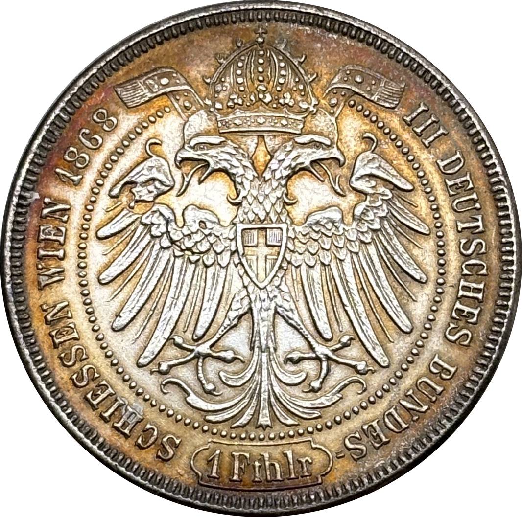 Austrian States 1868 Shooting Thaler  Francis Joseph I Third German Silver Plated Metal Replica Coin Commemorative Medal,Historical Collectible Art Craft For Enthusiasts