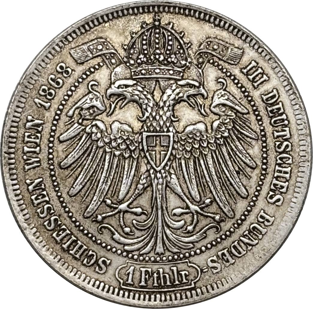 Austrian States 1868 Shooting Thaler  Francis Joseph I Third German Silver Plated Metal Replica Coin Commemorative Medal,Historical Collectible Art Craft For Enthusiasts