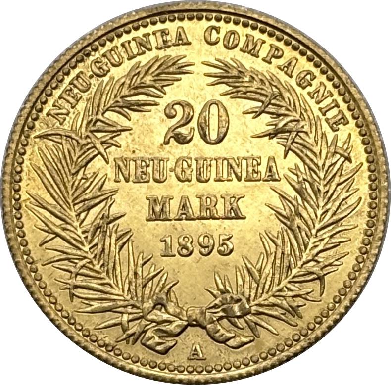 Federal Republic of Germany 1895 Replica 20 Mark Kolonien Deutsch Neuguinea Brass Metal Replica Coin Commemorative Medal,Historical Collectible Art Craft For Enthusiasts