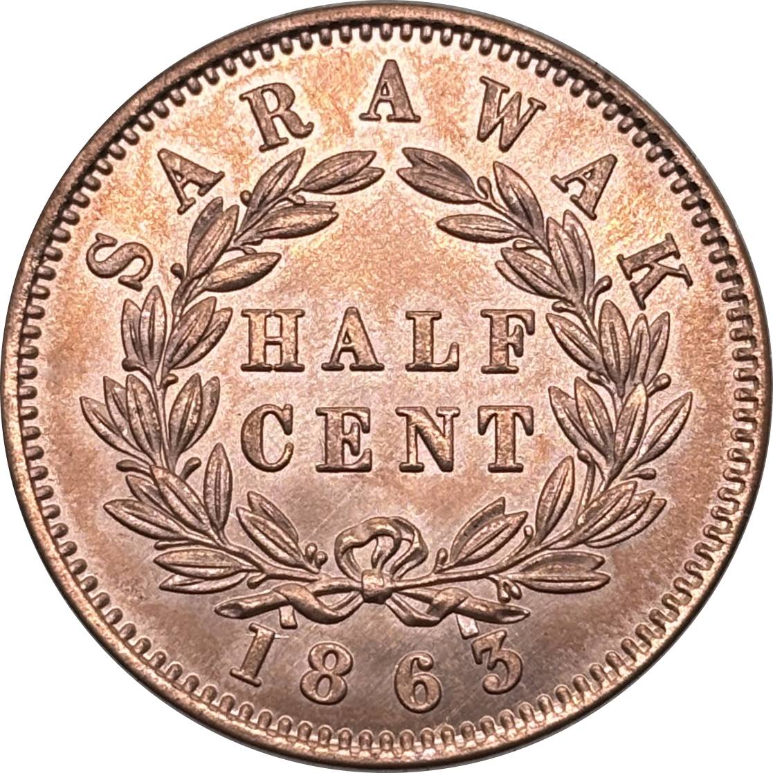 British Malaysia 1863 1 Cent 1/2 Cent Half Cent 1/4 Cent James Brooke Rajah Sarawak Copper Metal Replica Coin Commemorative Medal,Historical Collectible Art Craft For Enthusiasts