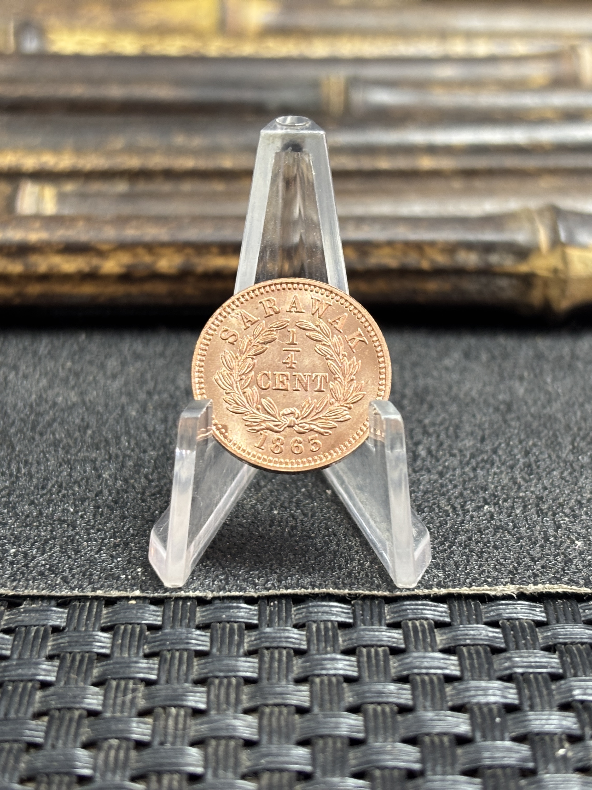 British Malaysia 1863 1 Cent 1/2 Cent Half Cent 1/4 Cent James Brooke Rajah Sarawak Copper Metal Replica Coin Commemorative Medal,Historical Collectible Art Craft For Enthusiasts