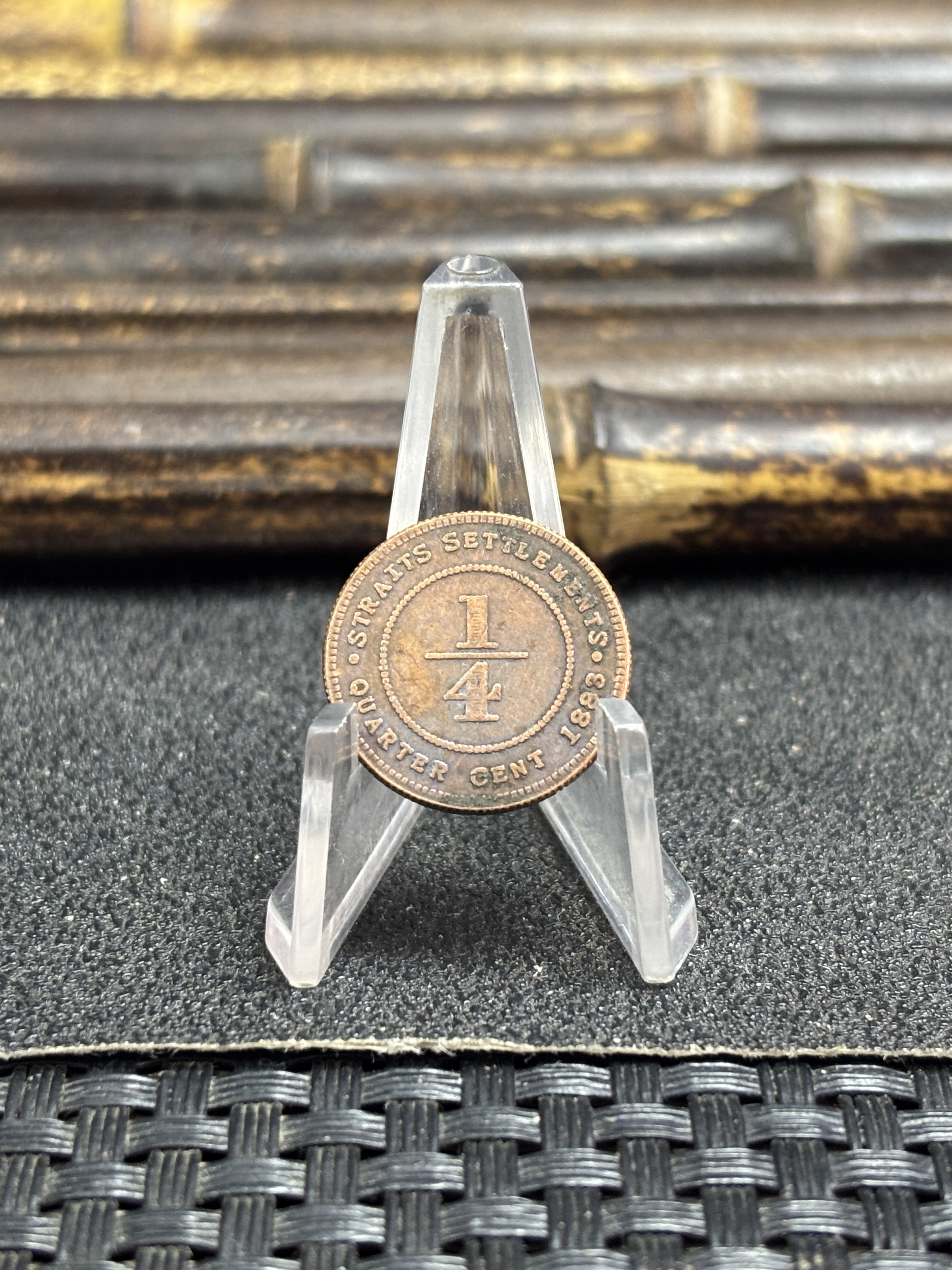 British Malaysia 1883 1/4 Cent George V Straits Settlements Copper Metal Replica Coin Commemorative Medal,Historical Collectible Art Craft For Enthusiasts