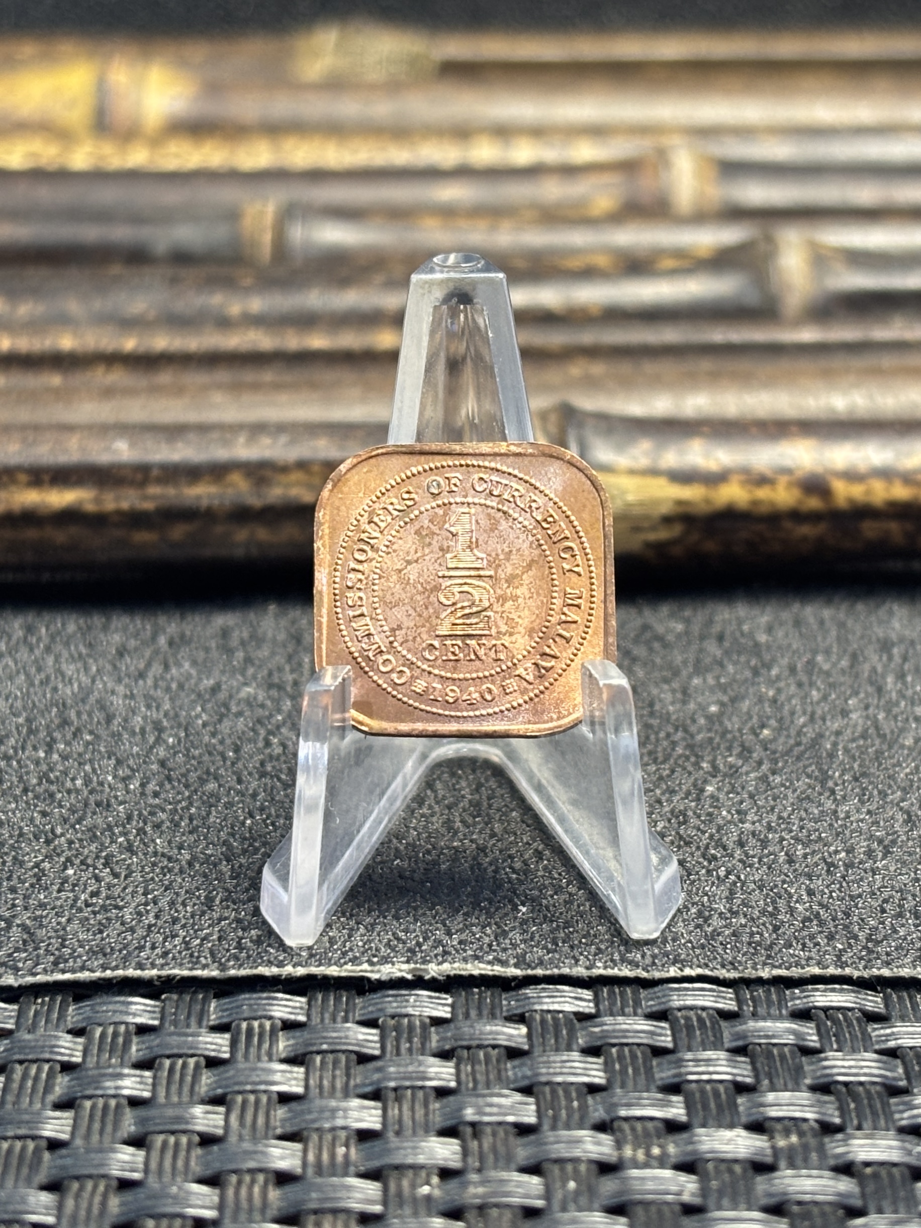 British Malaysia 1940 1/2 Cent George VI Copper Metal Replica Coin Commemorative Medal,Historical Collectible Art Craft For Enthusiasts