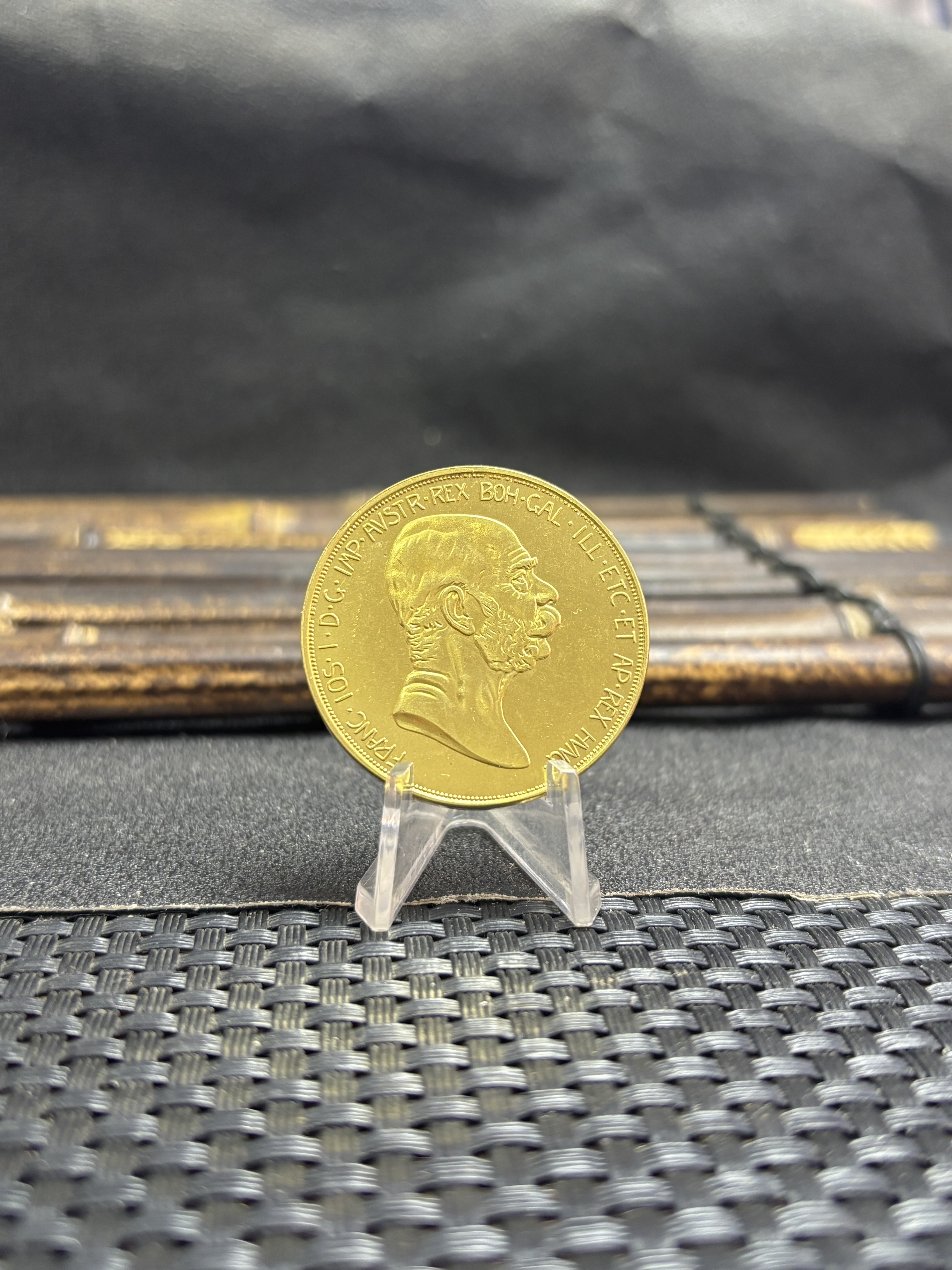 Austria Hungary 100 Corona 1848 1908 Franz Joseph I 60th Anniversary of Reign Gold Coin Brass Metal Replica Coin Commemorative Medal,Historical Collectible Art Craft For Enthusiasts