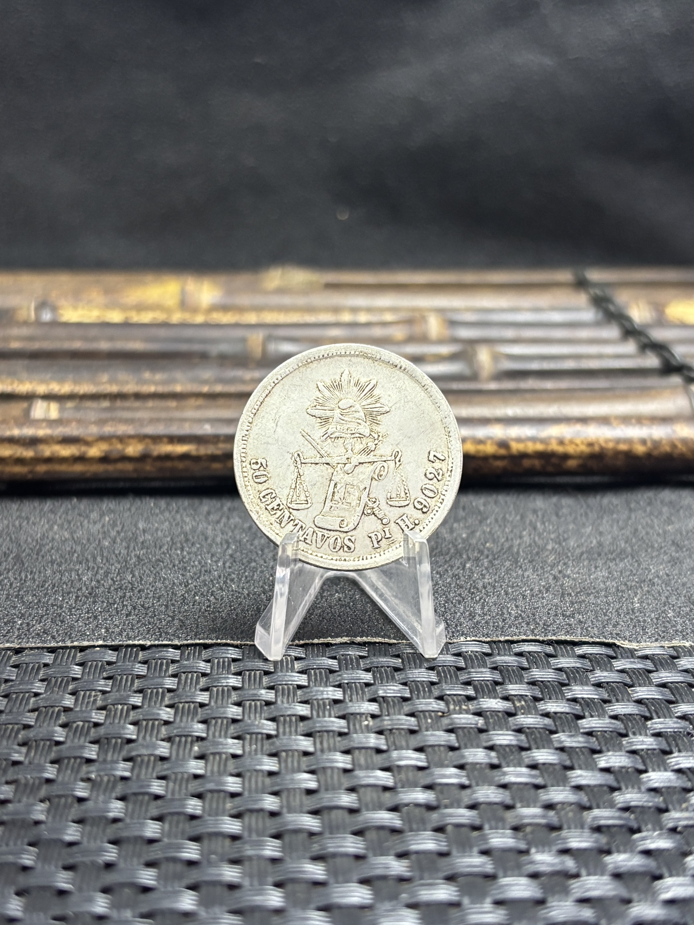 Mexico 1885 PIH 50 Centavos Plated Silver Replica Coin Commemorative Medal,Historical Collectible Art Craft For Enthusiasts