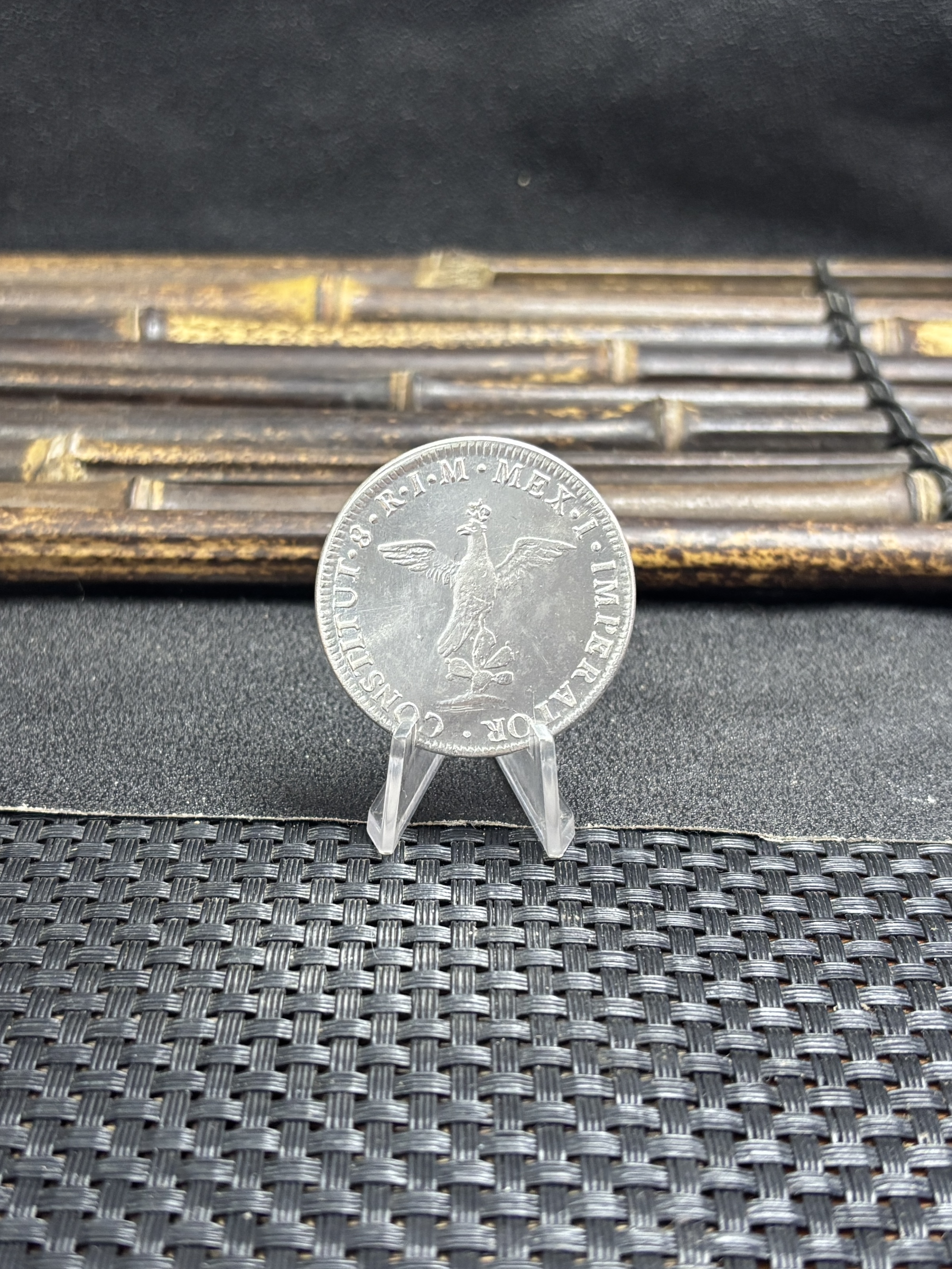 Mexico 1822 8 Reales Agustin I Empire Of Iturbide Silver Plated Replica Coin Commemorative Medal,Historical Collectible Art Craft For Enthusiasts