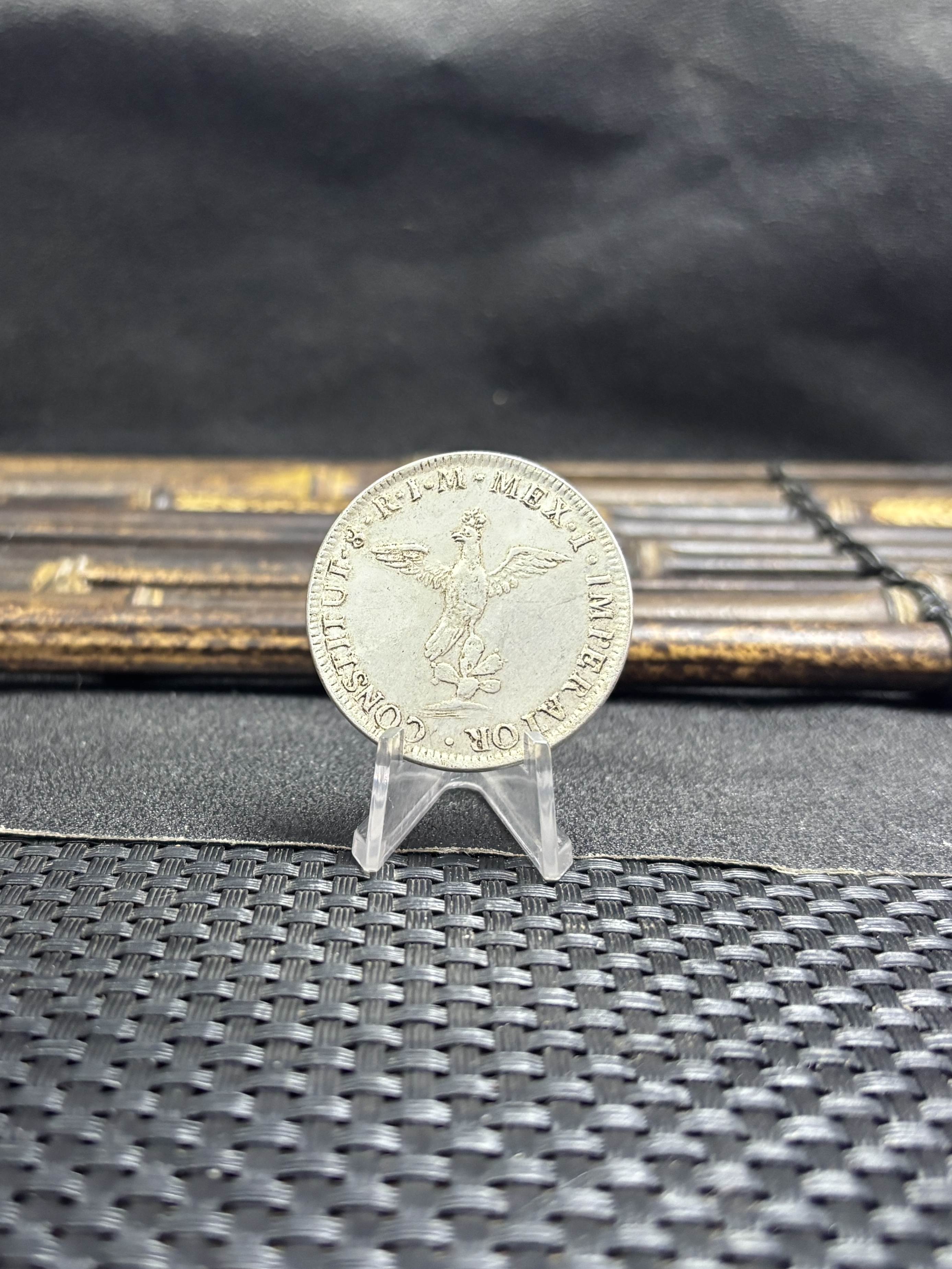 Mexico 1822 8 Reales Agustin I Empire Of Iturbide Silver Plated Replica Coin Commemorative Medal,Historical Collectible Art Craft For Enthusiasts