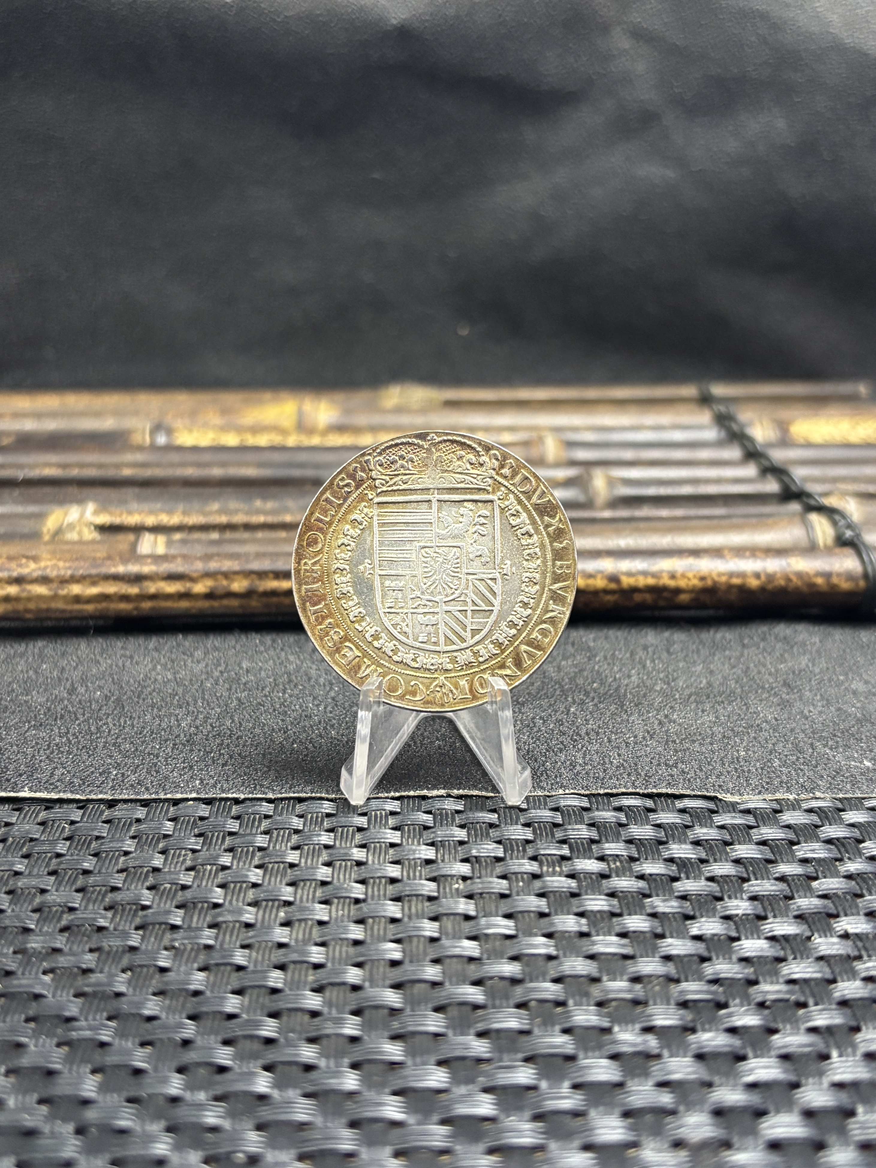 Austrian States 1577 - 1595 1 Thaler Ferdinand II Hall Silver Plated Metal Replica Coin Commemorative Medal,Historical Collectible Art Craft For Enthusiasts
