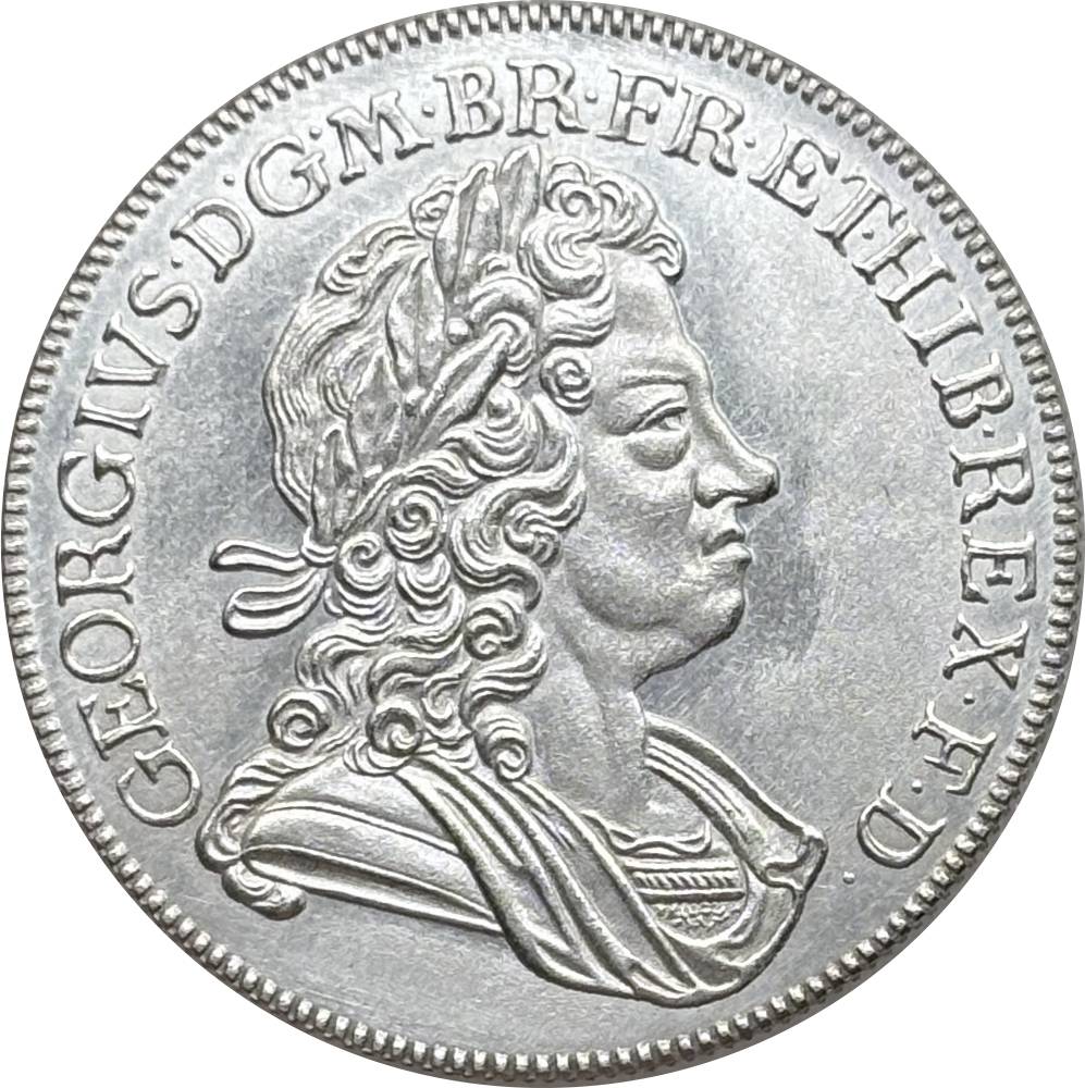 United Kingdom 1726 1/2 Crown George I Silver Plated Replica Coin Commemorative Medal,Historical Collectible Art Craft For Enthusiasts