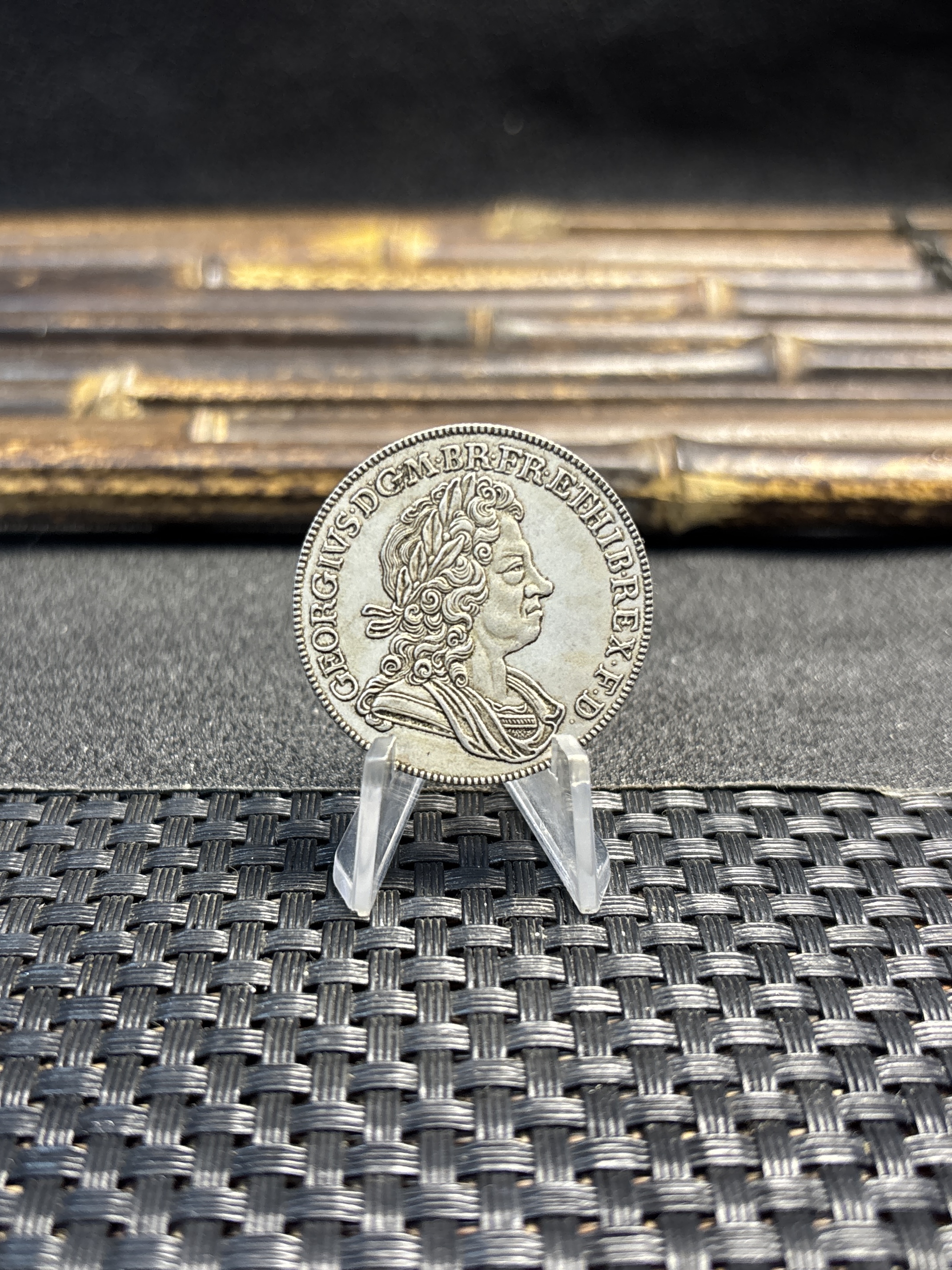United Kingdom 1726 1/2 Crown George I Silver Plated Replica Coin Commemorative Medal,Historical Collectible Art Craft For Enthusiasts