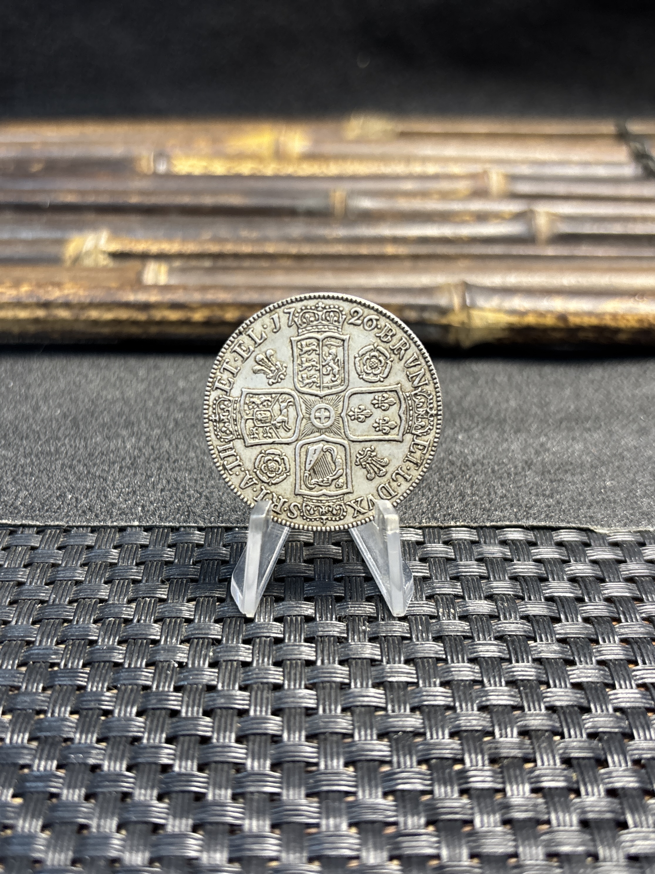 United Kingdom 1726 1/2 Crown George I Silver Plated Replica Coin Commemorative Medal,Historical Collectible Art Craft For Enthusiasts